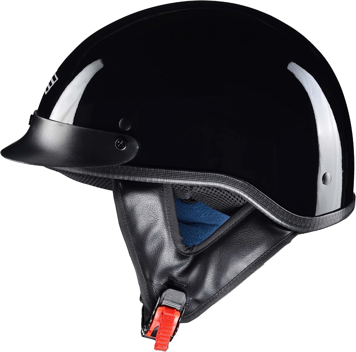AHR Half Face Motorcycle Helmet DOT Approved Half Helmet for Motorbike | Cruiser Chopper, RUN-C & RUN-D Patriotic Flag