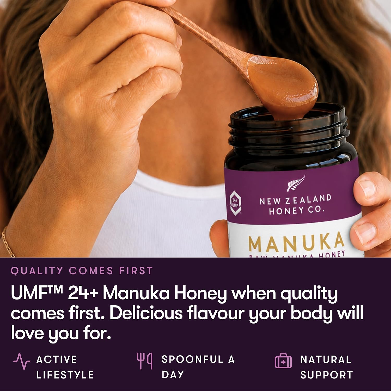 Raw Manuka Honey UMF 24+ MGO 1122+, UMF Certified, 3rd Party Tested, 8.8oz