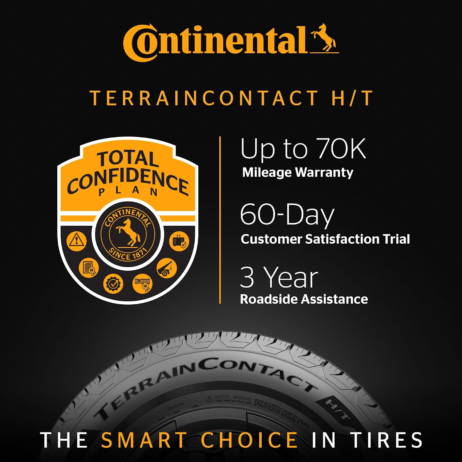 Continental TERRAIN CONTACT H/T Highway Terrain Radial Tire - 255/50R20XL 109H