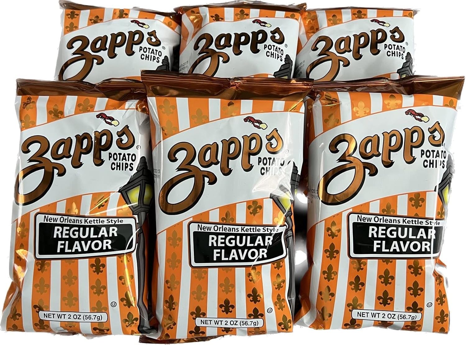 Zapp’s New Orleans Kettle-Style Potato Chips Hotter n Hot Jalapeno Flavor (2 oz Bags, 25 Count), Crunchy Chips with a Spicy Kick, Perfect On-The-Go, Gluten Free Snack