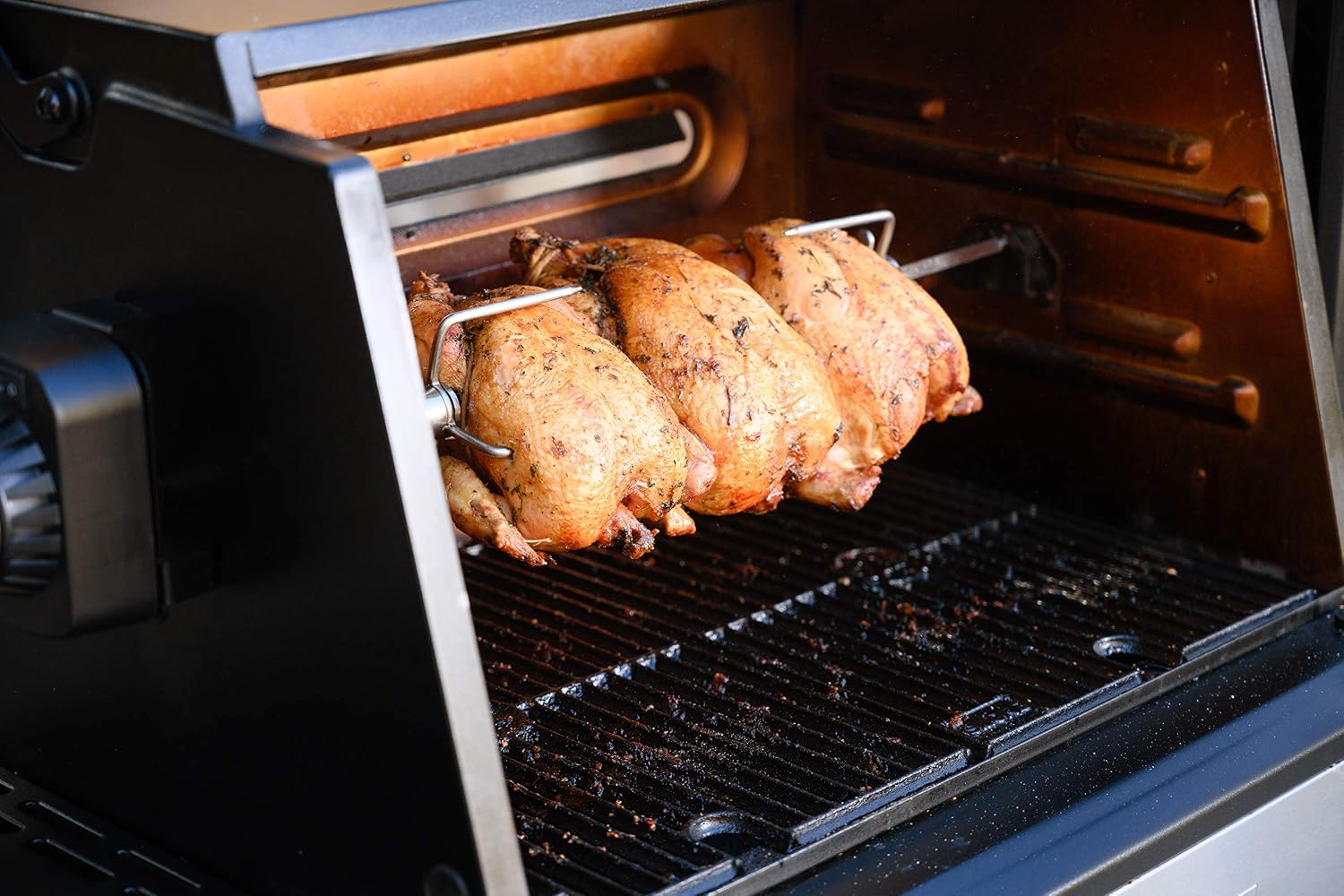 Masterbuilt® Gravity Series Rotisserie Accessory Attachment with Stainless Steel Spit Rods, Meat Claws and and Electric Power Source