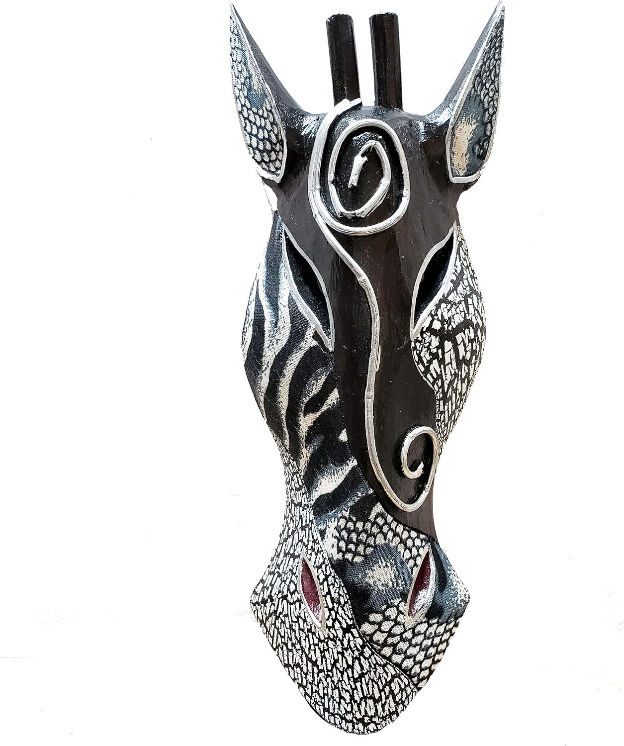 Giraffe Zebra Face Mask Wall Hanging Décor Hand Painted Patterns African Safari Style Decorative Accent Contemporary Variation An Awesome Gifting