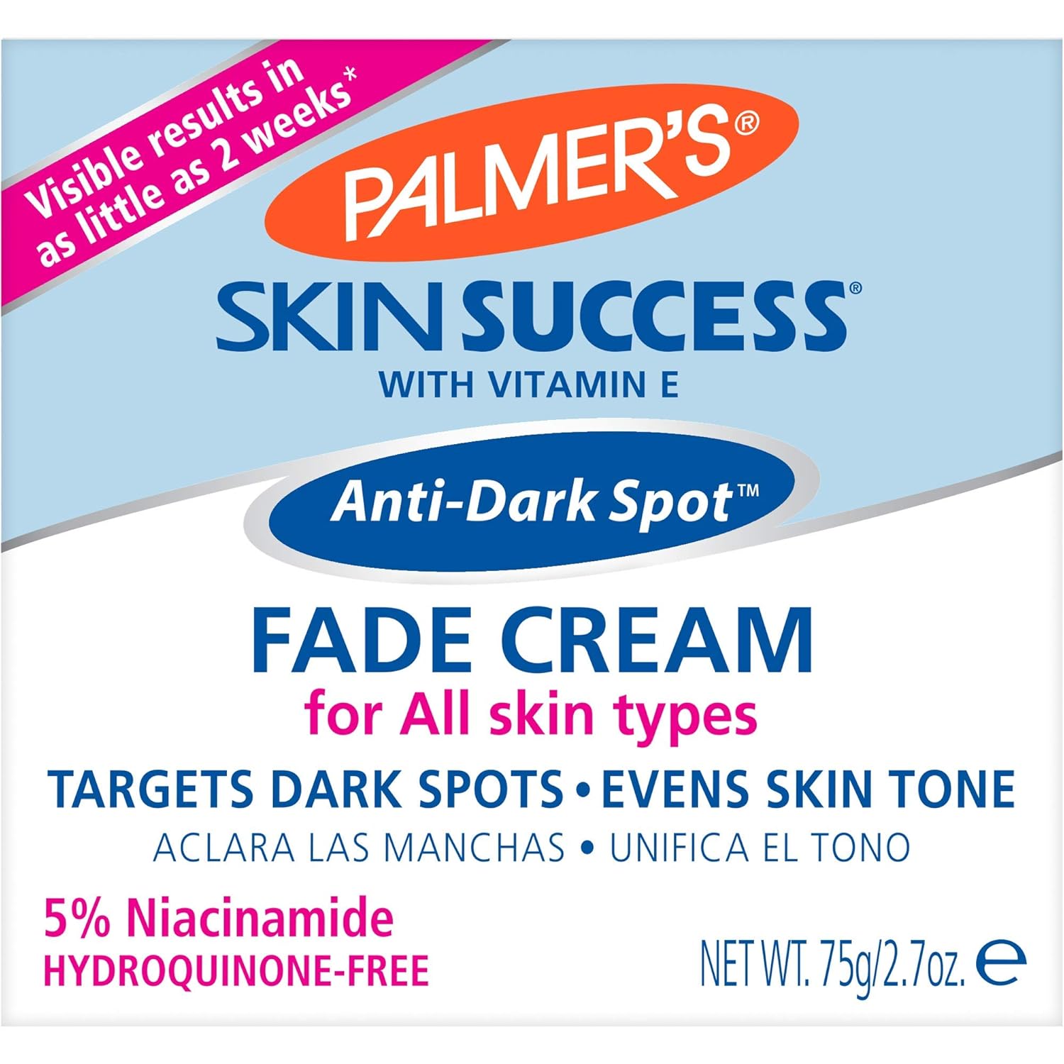 Palmer's Anti Dark Spot Face Cream with Vitamin E & Niacinamide (2.7 Oz) | Fade Cream Helps Reduce Dark Spots and Age Spots