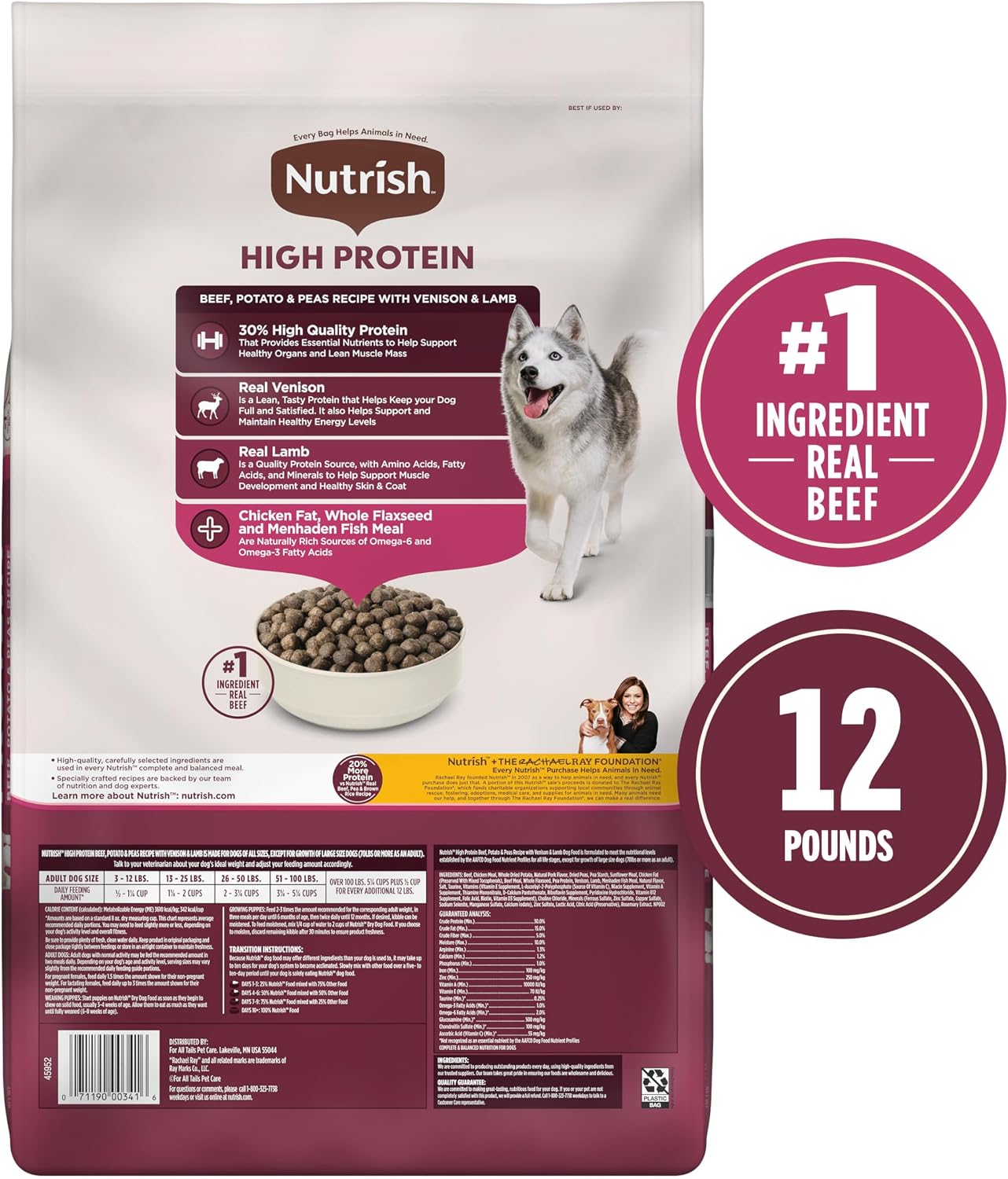 Nutrish High Protein Dry Dog Food, 23 lb. Bag (Rachael Ray)
