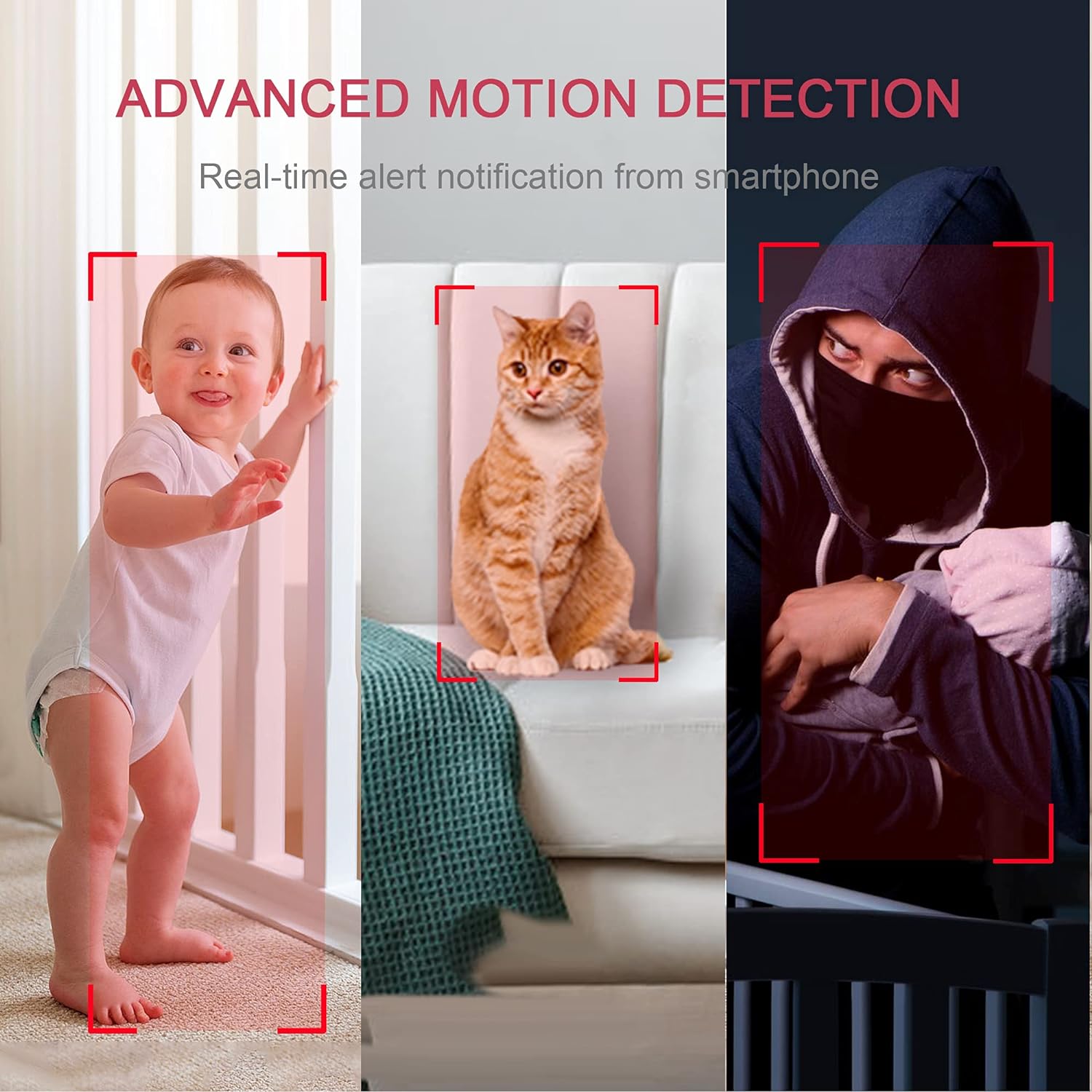 LaView Security Cameras 4pcs, Home Security Camera Indoor 1080P, Wi-Fi Cameras Wired for Pet, Motion Detection, Two-Way Audio, Night Vision, Phone App