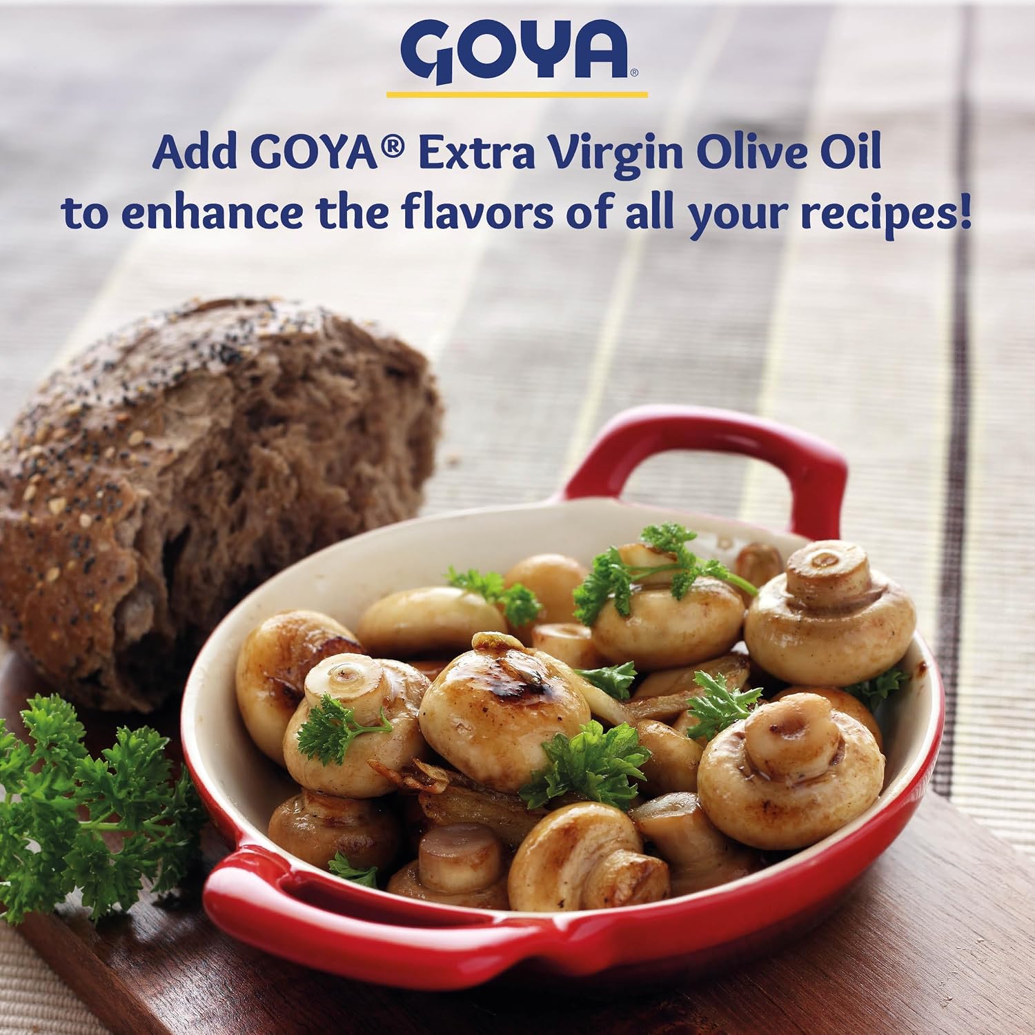 Goya Extra Virgin Olive Oil, Polyphenol Rich, Pressed, Pack of 2, 34 fl oz | Cold Pressed, Evoo Extra Virgin Olive Oil for Cooking, Polyphenol Rich