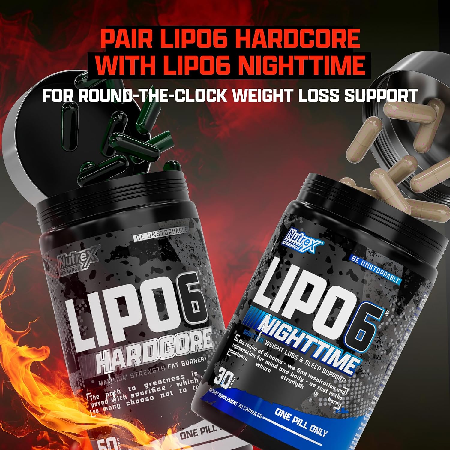 Nutrex Research Lipo-6 Hardcore Energy Dietary Capsules, 60 Count