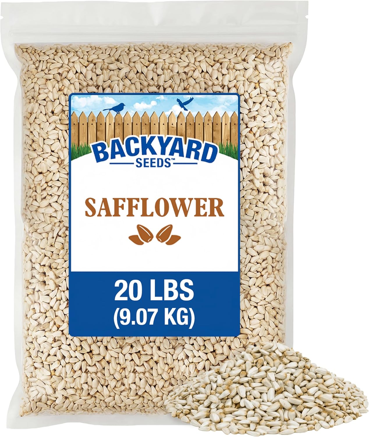 CountryMax Shelled Sunflower Chips 10 lb - No Waste Bird Seed for Outside Feeders, Resealable Bag of Wild Bird Feed | For Smaller Beaks, No Mess, No Waste. High Energy & USA Sourced. For Ground Feeding or Bird Feeders, For Year-Round Feeding
