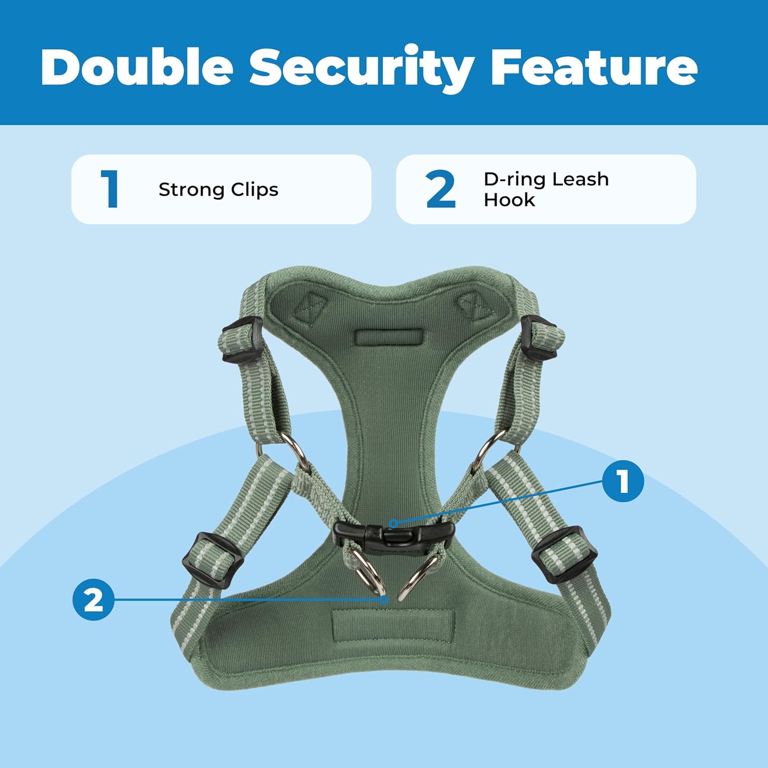 Voyager Step-in Flex Adjustable Dog Harness - Black, Medium | 17 - 21" in Chest, Fully Adjustable, Reflective Bands, All Weather Breathable Air Mesh, Lightweight, Fast Drying