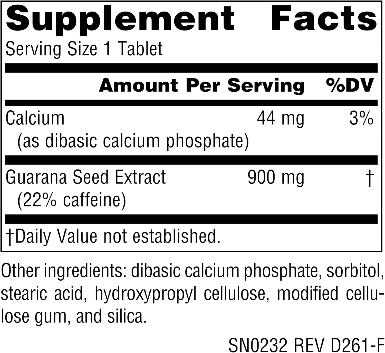 Source Naturals Guarana Energizer, 900 mg -100 Tablets | Energy Booster