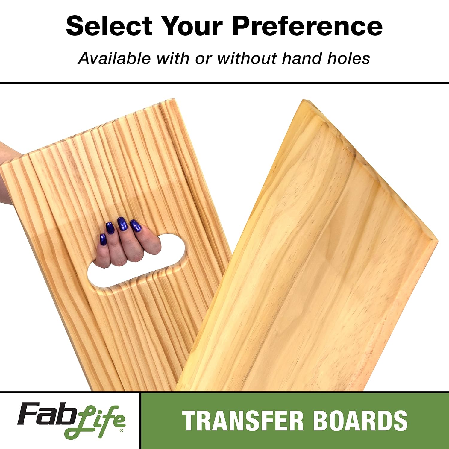 Generic 50-3000 FabLife Deluxe Hardwood Transfer Board for Easy Patient Transfer, 8" x 24"