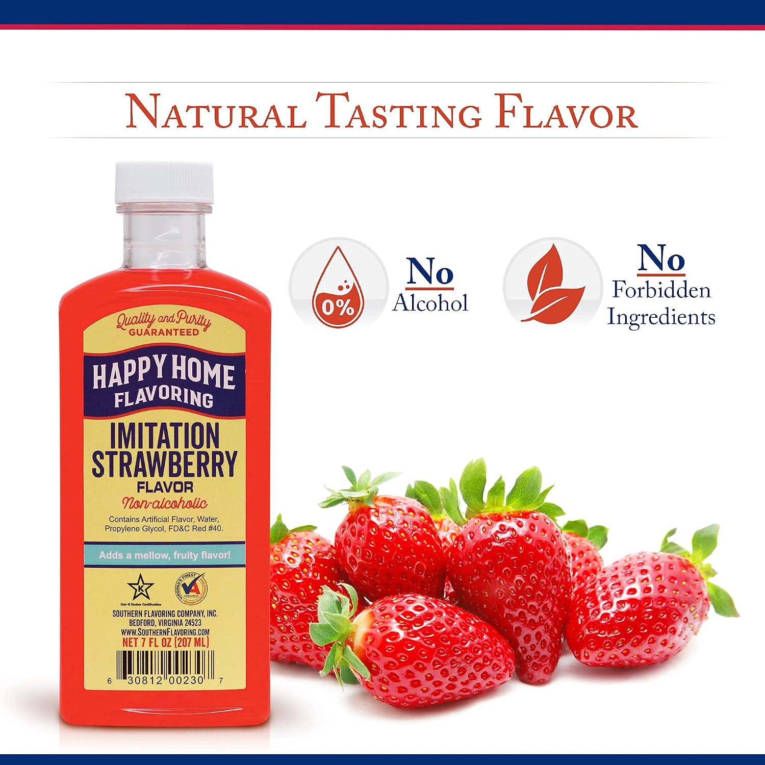 Happy Home Imitation Clear Butter Flavoring, Non-Alcoholic, Certified Kosher, 7 oz.
