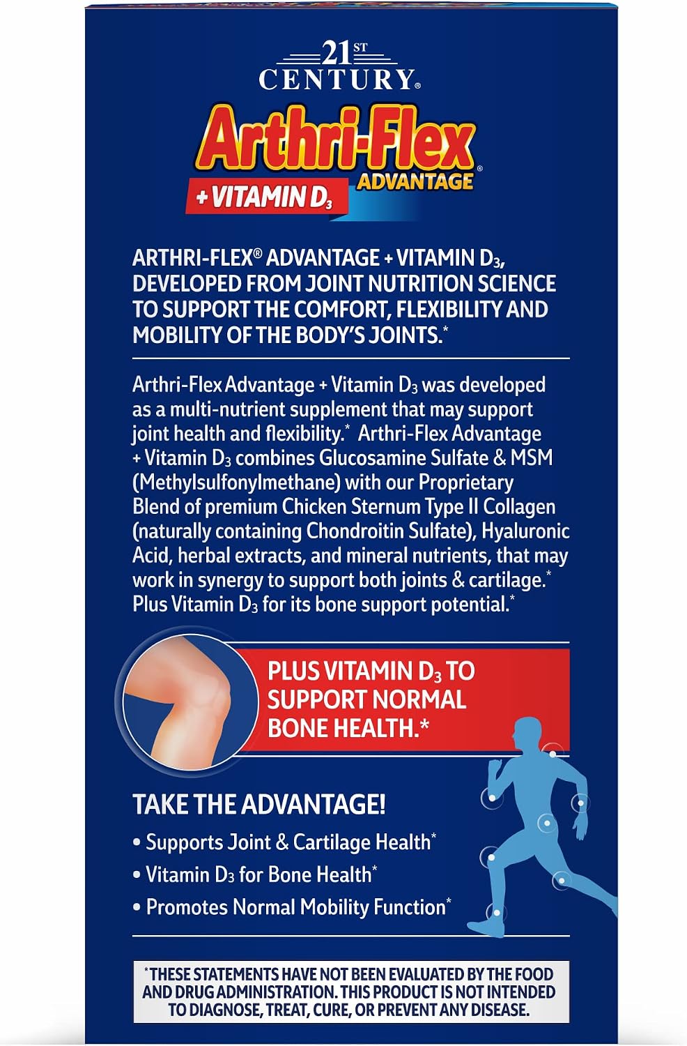 21st Century Arthri-Flex Advantage + D3 Joint Support Tablets, 120 Count