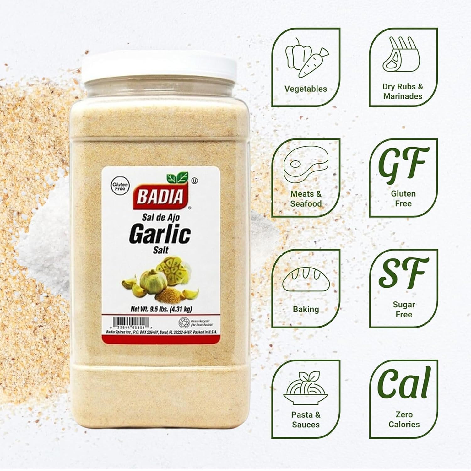 Badia Garlic Salt, 4.5 oz
