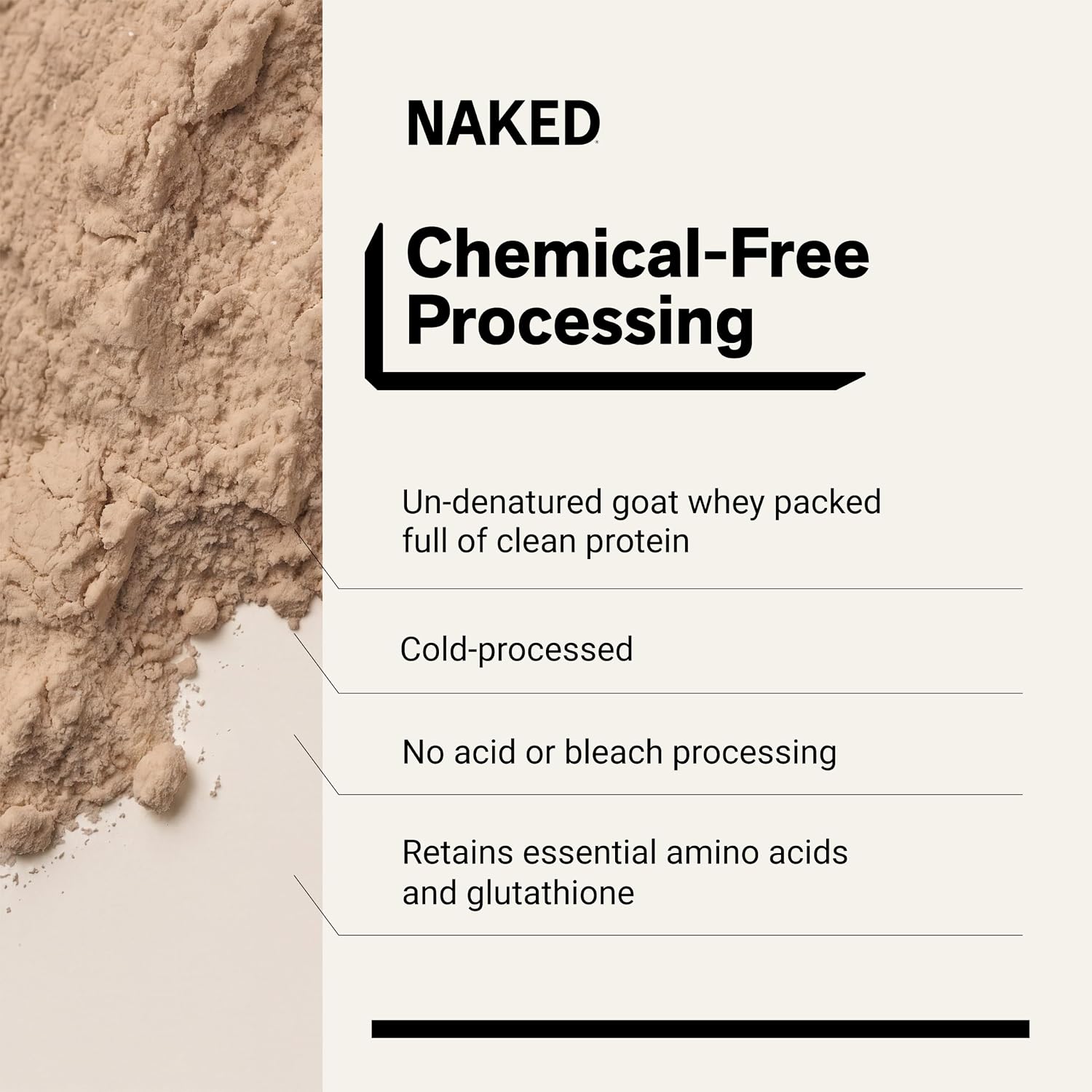 NAKED Goat - Pasture Fed Goat Whey Protein Powder from Small-Herd Wisconsin Dairies, 2Lb Bulk, GMO Free, Soy Free. Easy to Digest - All Natural - 23 Grams of Protein - 30 Servings