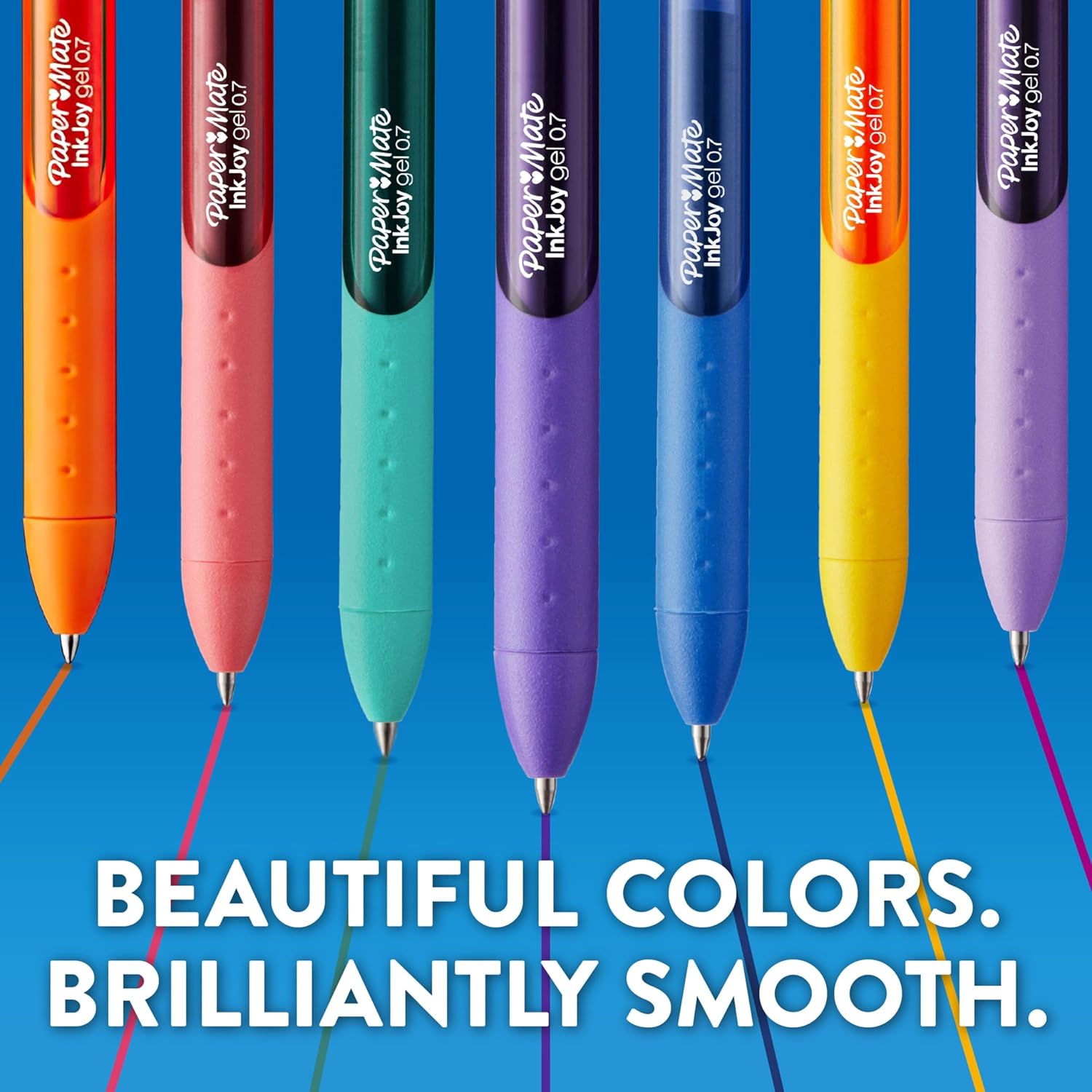 Paper Mate InkJoy Gel Pens, Black, Medium Point (0.7mm), Comfort Grip, 10 Count - Fast Drying Ink, Smooth Writing, Office Supplies