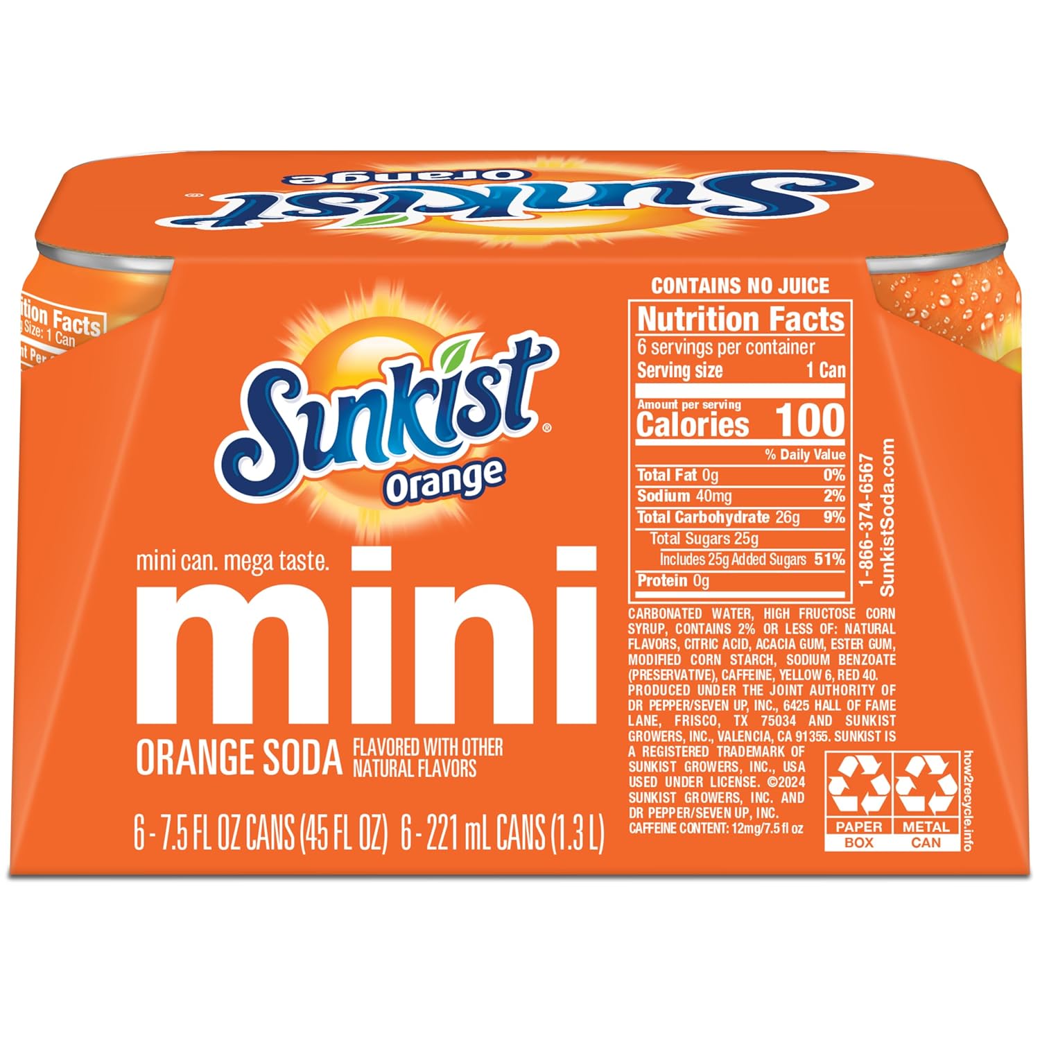Sunkist Orange Soda, 12 Fl Oz (Pack of 12)