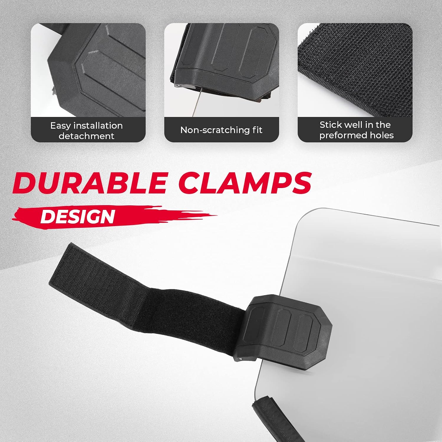 KEMIMOTO X3 Half Windshield Compatible with Can-Am Maverick X3 & Max | Clear Standard Hard Polycarbonate Front Window Clear Rubber Strip Edge