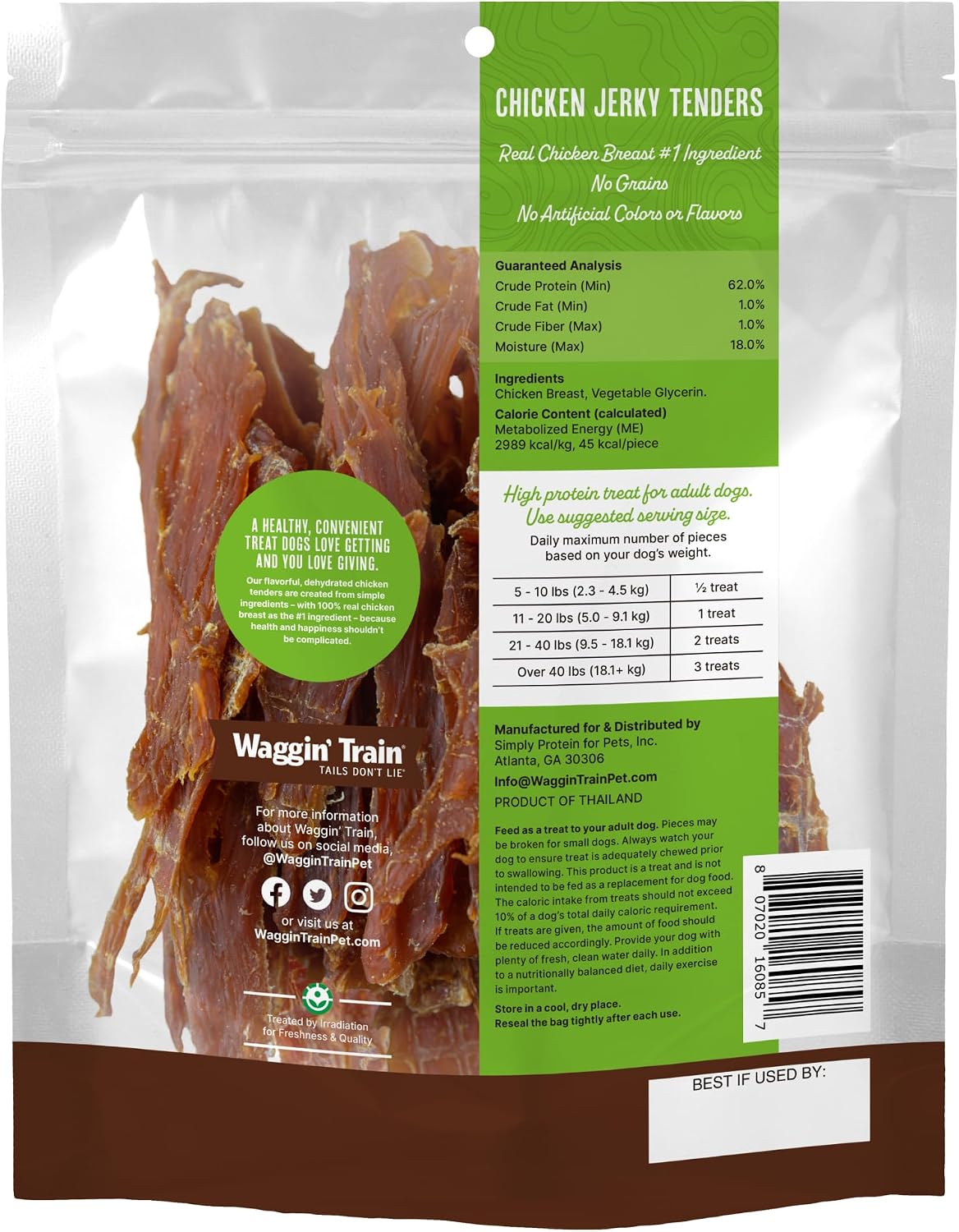 Waggin' Train Limited Ingredient, Grain Free Dog Treat, Chicken Jerky Tenders - 11 oz. Pouch