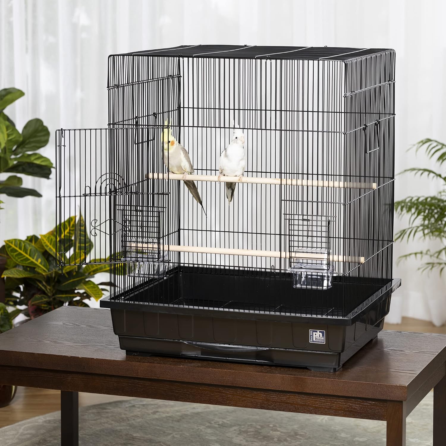 Prevue Pet Products Square Top Parakeet Cage, White