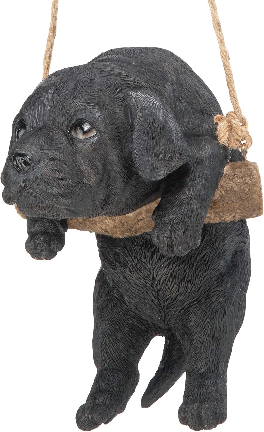 Design Toscano Labrador Retriever Dog Indoor/Outdoor Garden Statue, 9 Inch Wide, 15 Inch Tall, Cast Stone Resin, Black Painted Finish