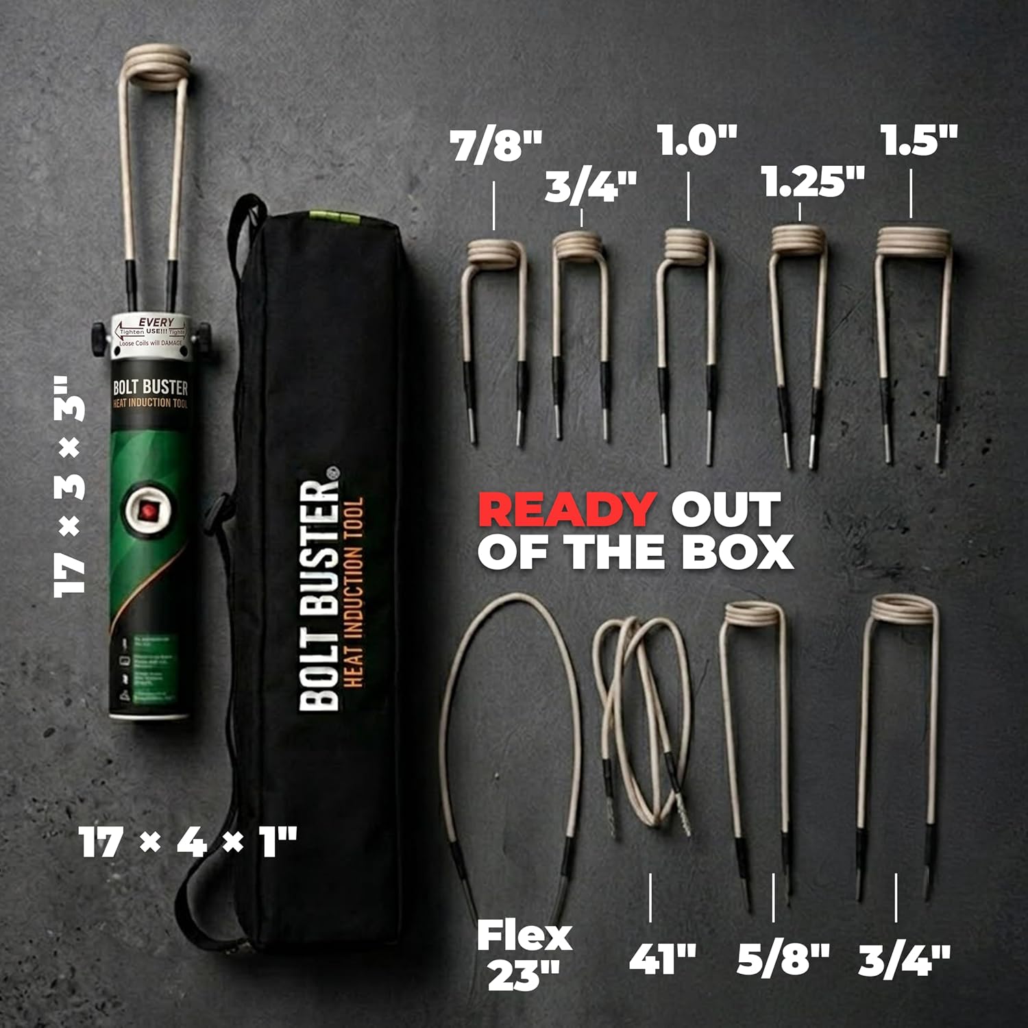 Magnetic Induction Heater – 1800W 110V Handheld Magnetic Heat Induction Tool with Advanced Coil Kit for Bolt Removal