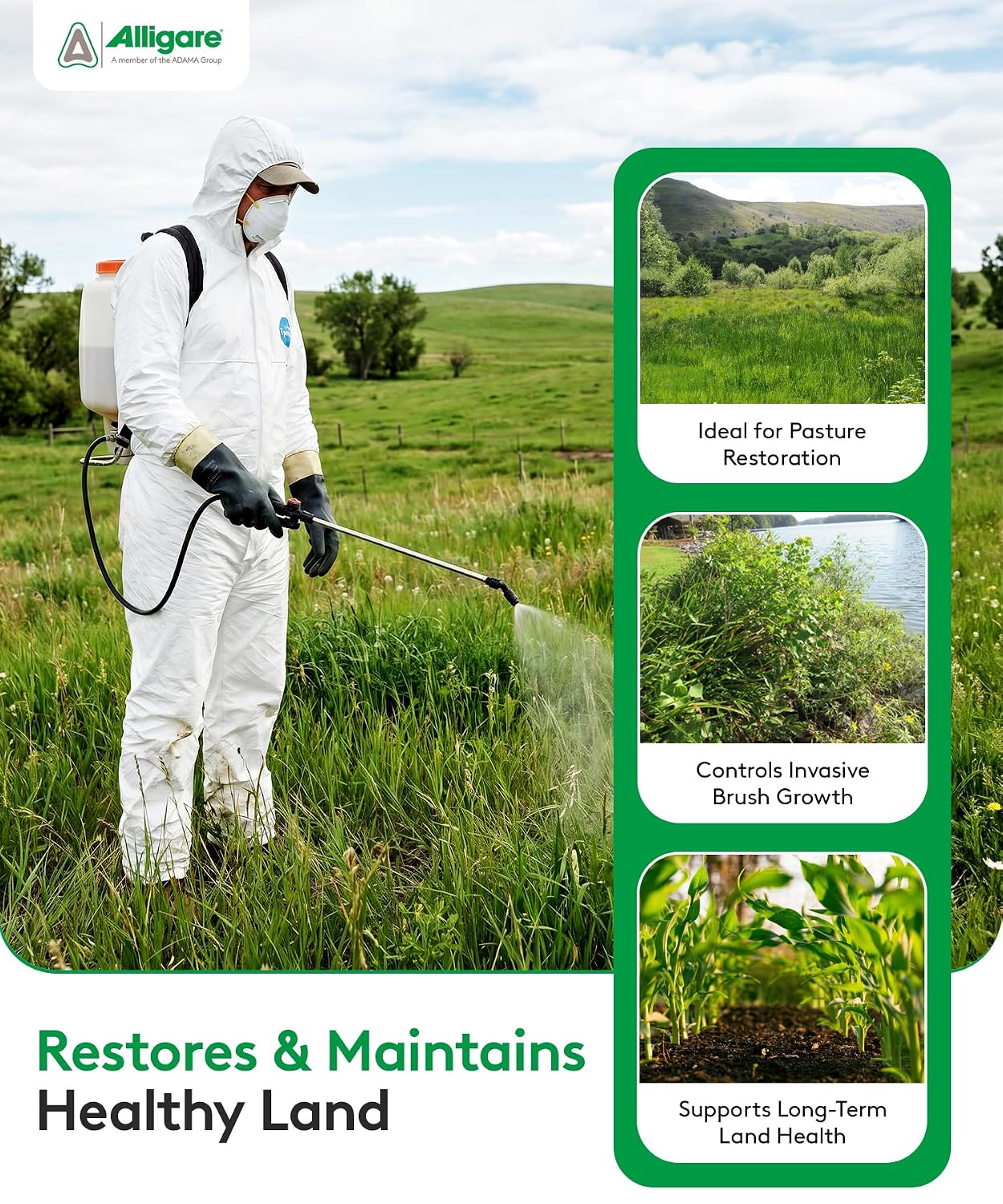 ALLIGARE - : Triclopyr 4 Herbicide Selective Weed Killer for Woody Plants, Brush for Forestry, Pastures, Rights-of-Way & Industrial Sites - Compare to Garlon 4 & Remedy - 1 Gallon