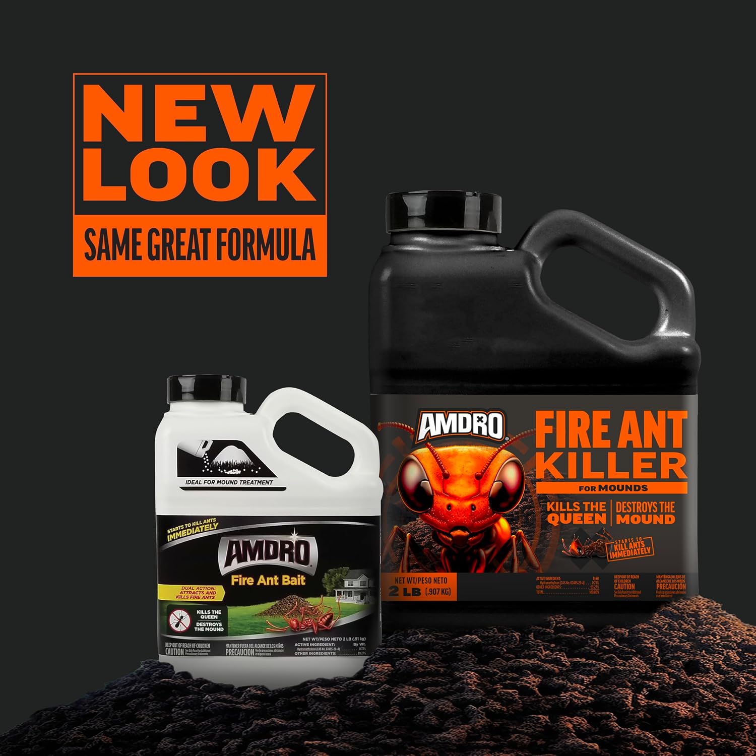 Amdro Fire Ant Killer for Mounds, 1 Lb | Dual-action fire ant killer granules, targets visible and hidden mounds, kills imported and native fire ants