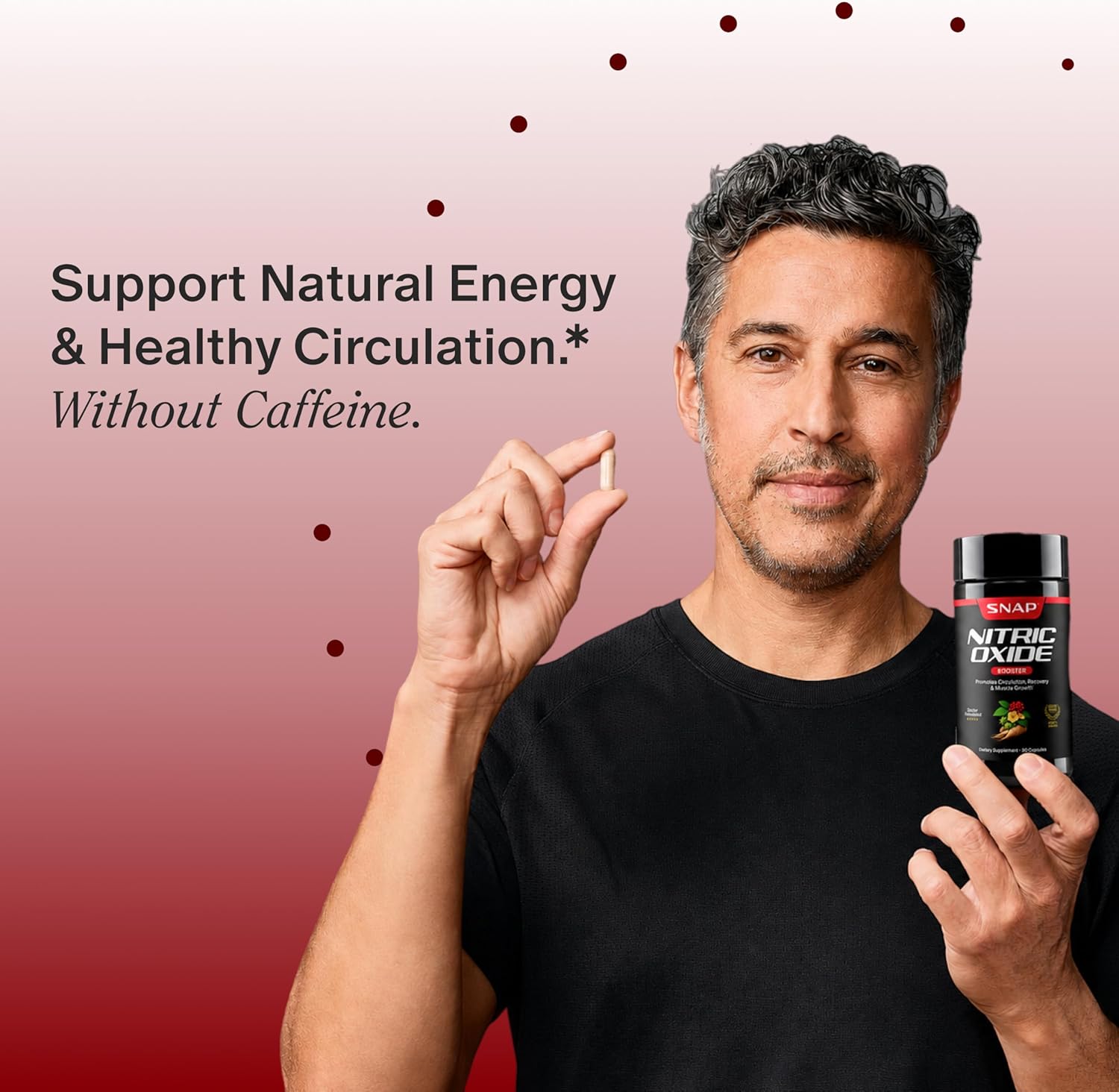 Snap Supplements Nitric Oxide Booster for Men & Women, 60 Vegan Capsules
