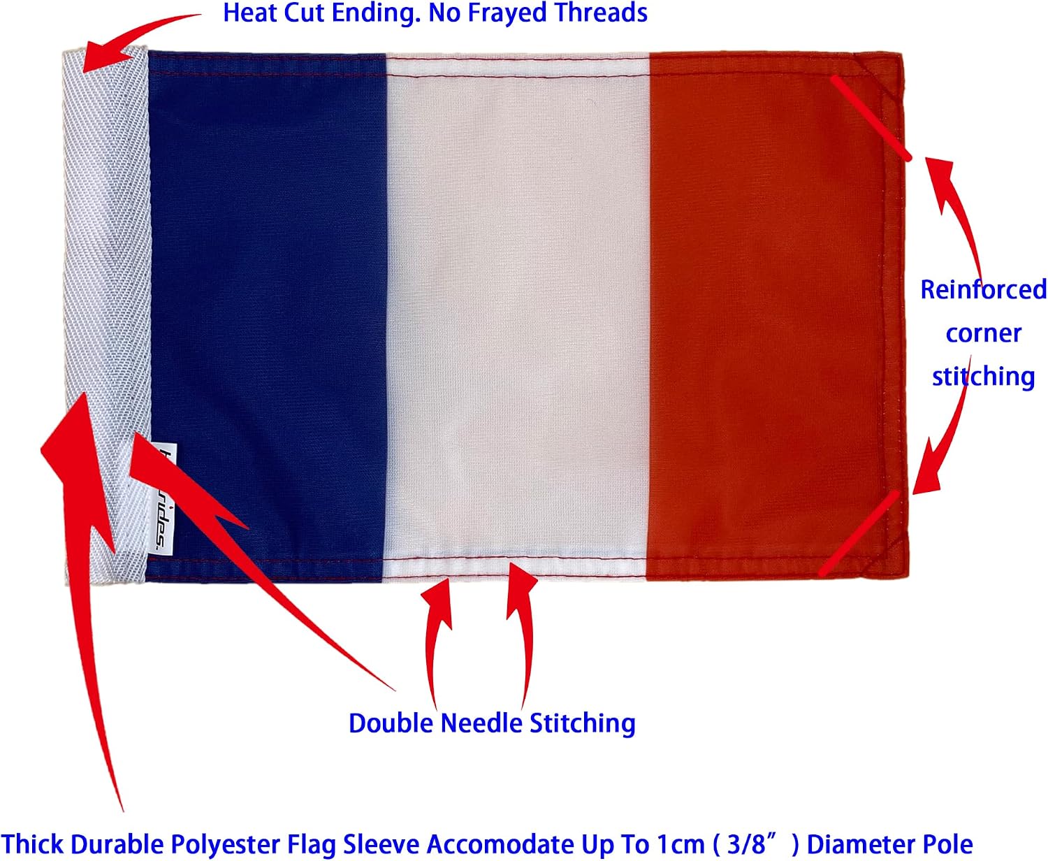 Motorcycle Flag 6 x 9 Or 10 x 15 Inch (6"X9", USA)