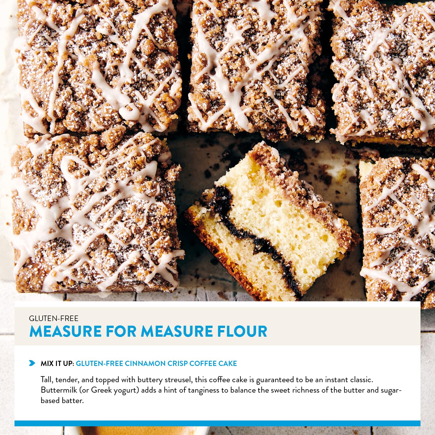 King Arthur Measure for Measure Gluten-Free Flour: All-Purpose 1:1 Substitute for Wheat Flour, Non-GMO, Kosher Certified, 3 lbs Bag for Baking Cookies, Cakes, Muffins