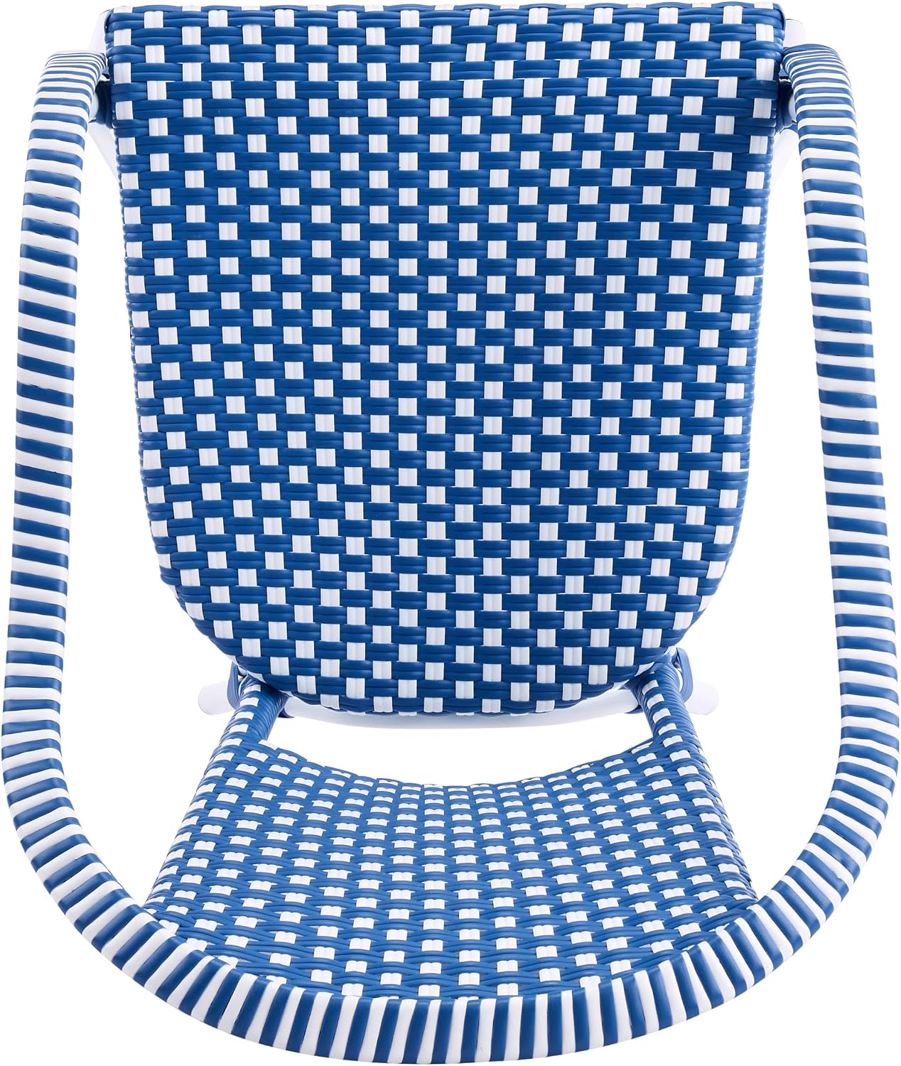 Christopher Knight Home Gwendolyn Outdoor French Bistro Chairs (Set of 4), Black + White + Bamboo Print Finish