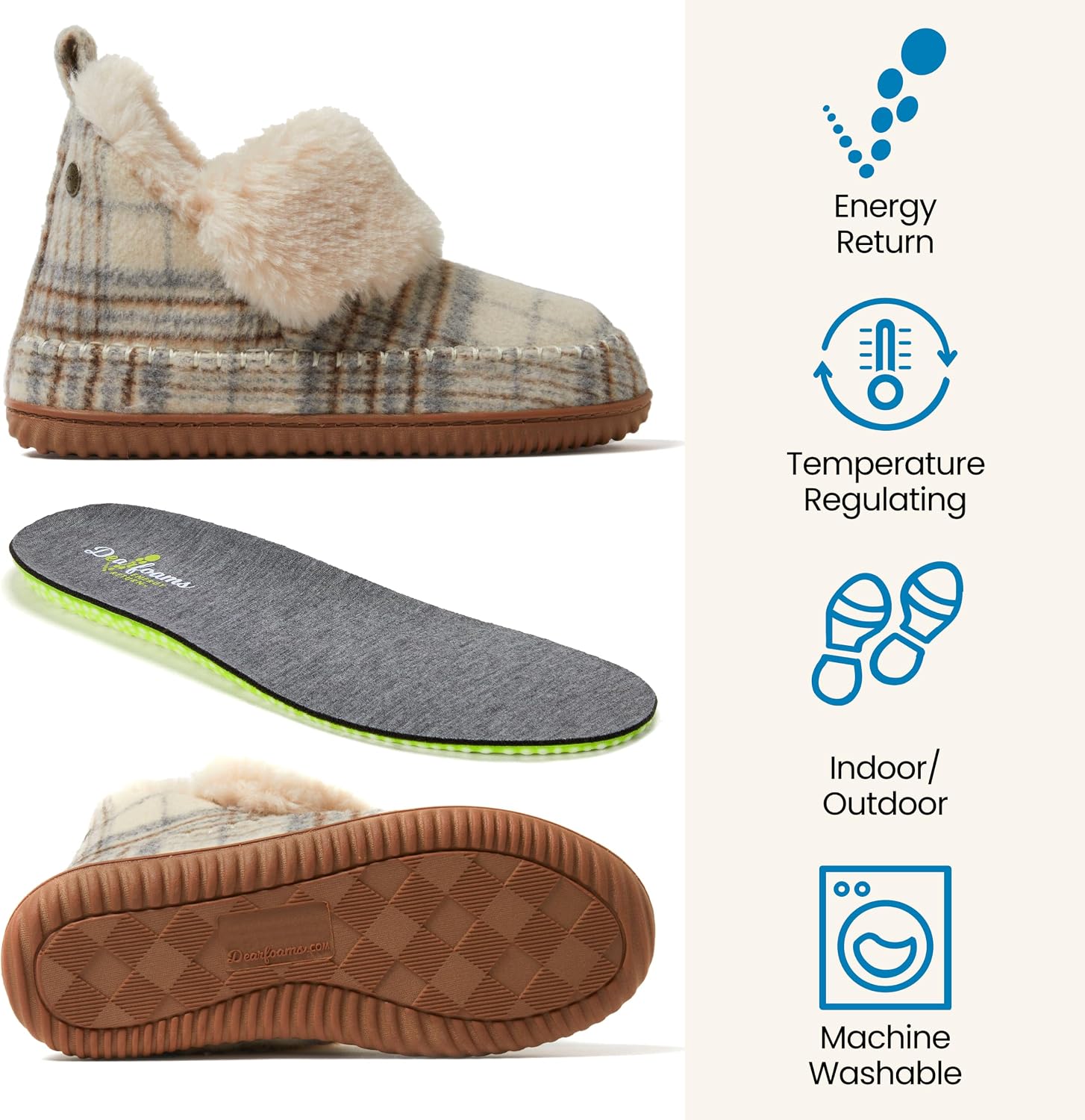 Dearfoams Women's Moritz Mountain Energy Return Technology Bootie