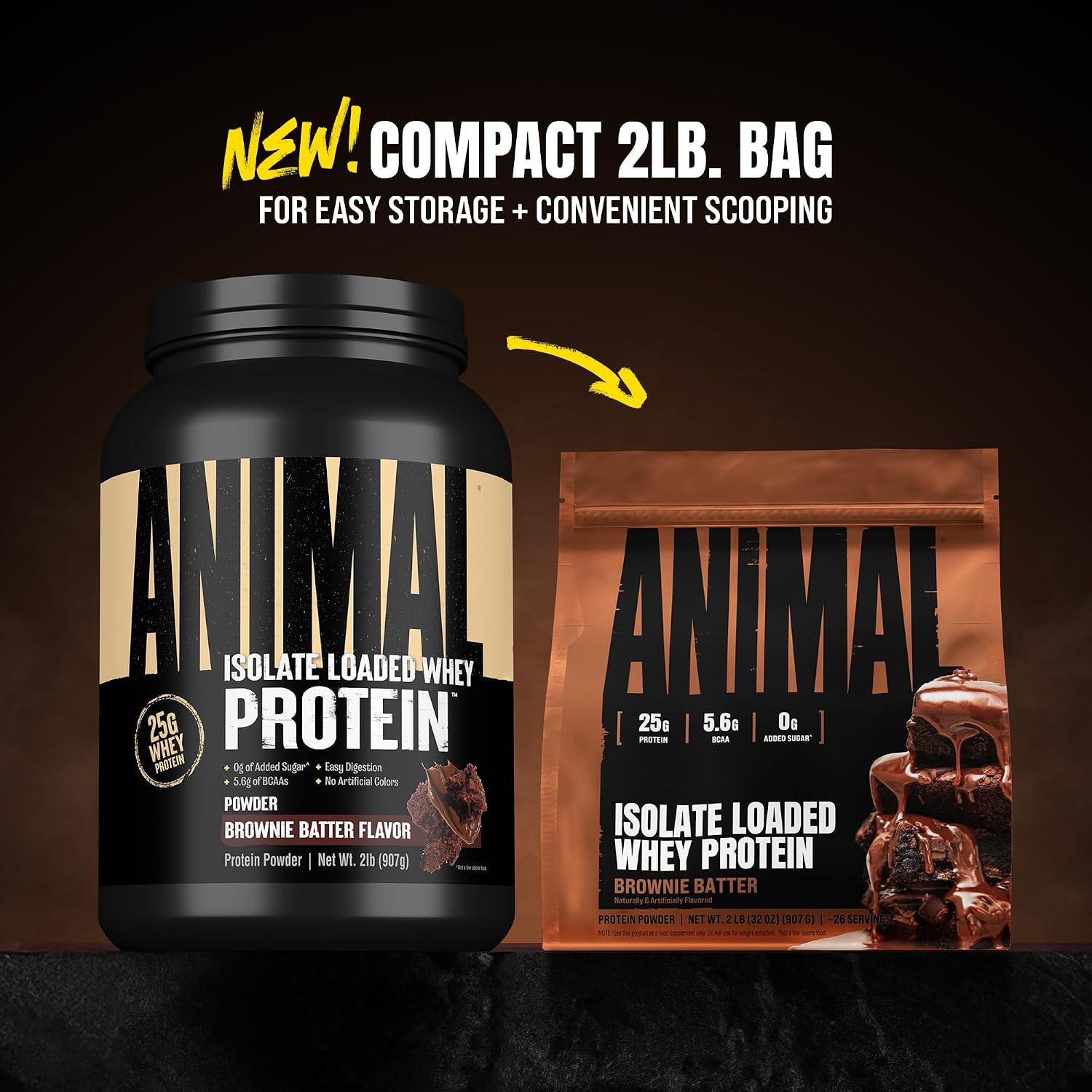 Animal Whey Isolate Protein Powder - Loaded for Pre & Post Workout Muscle Builder and Recovery with Digestive Enzymes for Men & Women - 25g Protein, Great Taste, Low Sugar - Chocolate 2 lbs