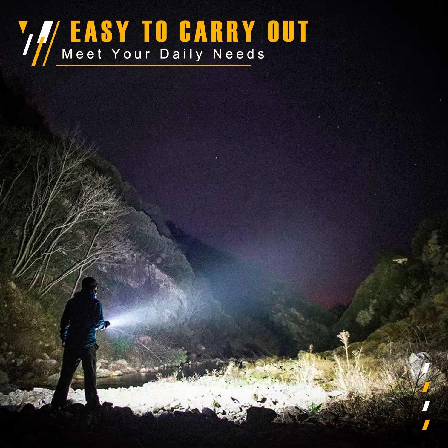 Flashlights High Lumens, 9000LM Spotlight Flashlights, IPX5 Waterproof Flashlight