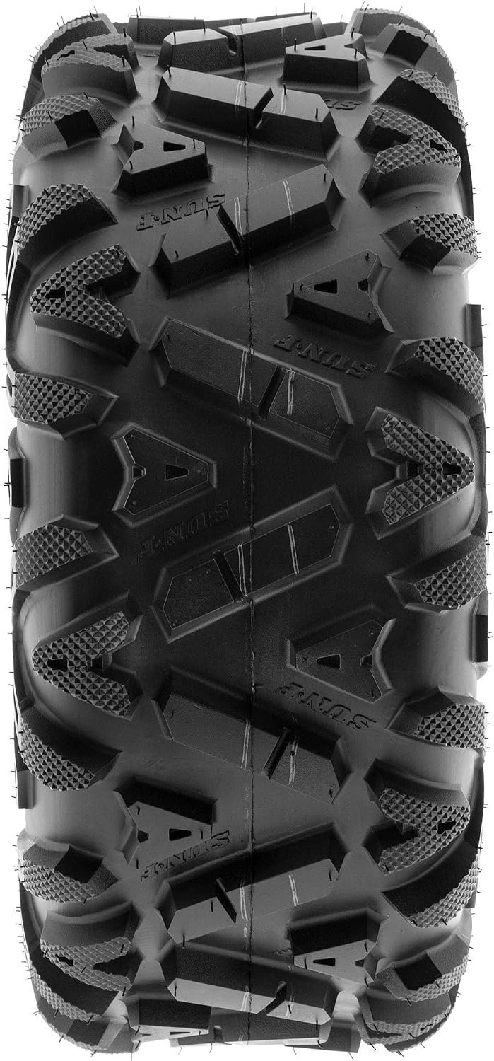 SunF ATV Tires 25x10-12 UTV Tire 25x10x12 All Terrain Off-Road Mud Tires, 6 Ply Tubeless