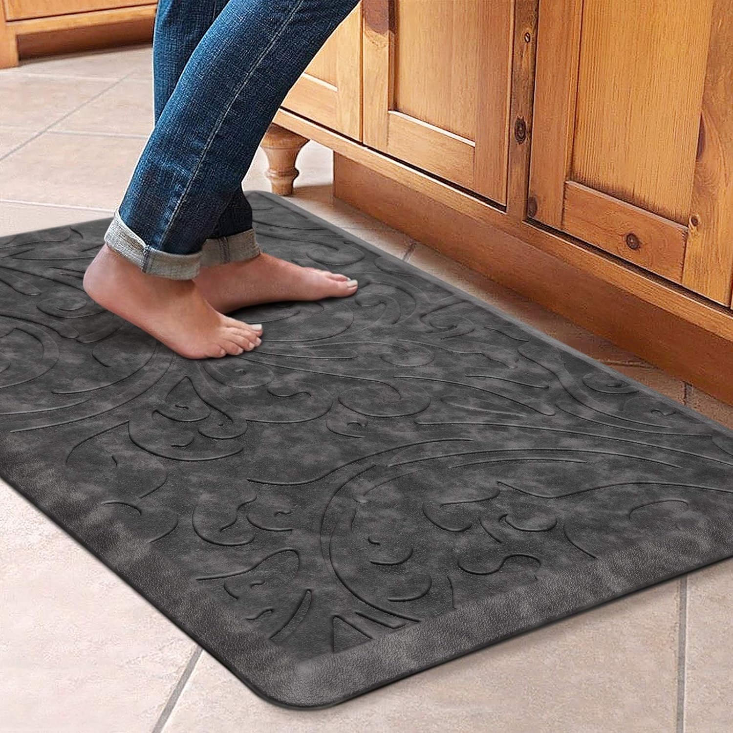 Kitchen Mat Cushioned Anti-Fatigue Comfort Standing Mat Rug for Home,Office