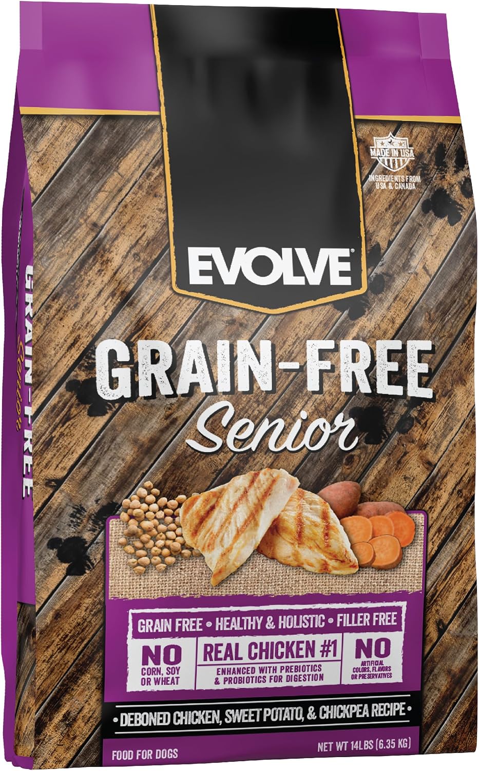 Evolve Grain Free Deboned Duck, Sweet Potato & Venison Recipe Dry Dog Food, 3.5 lb.