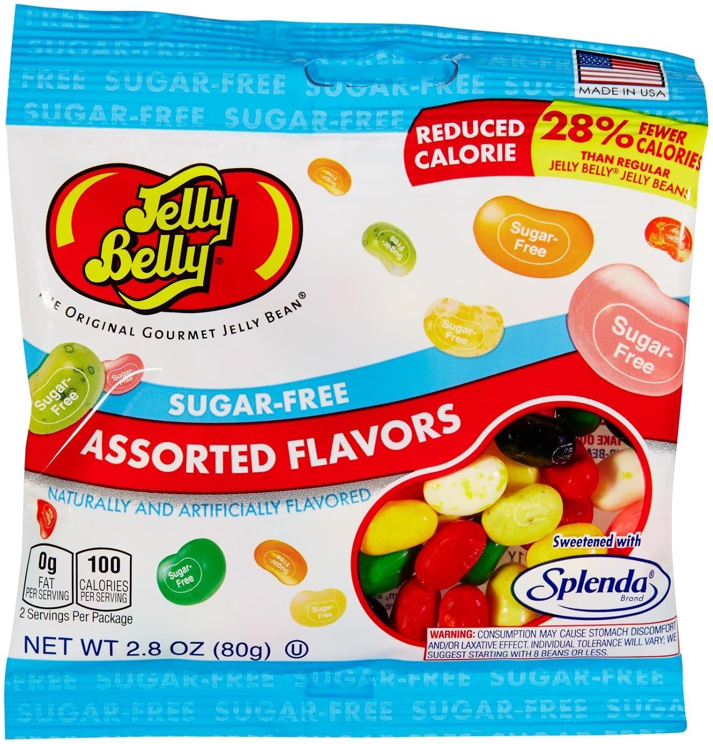 Jelly Belly Jelly Beans, 20 Flavors, .35-oz Trial Size Packs, 80 Count