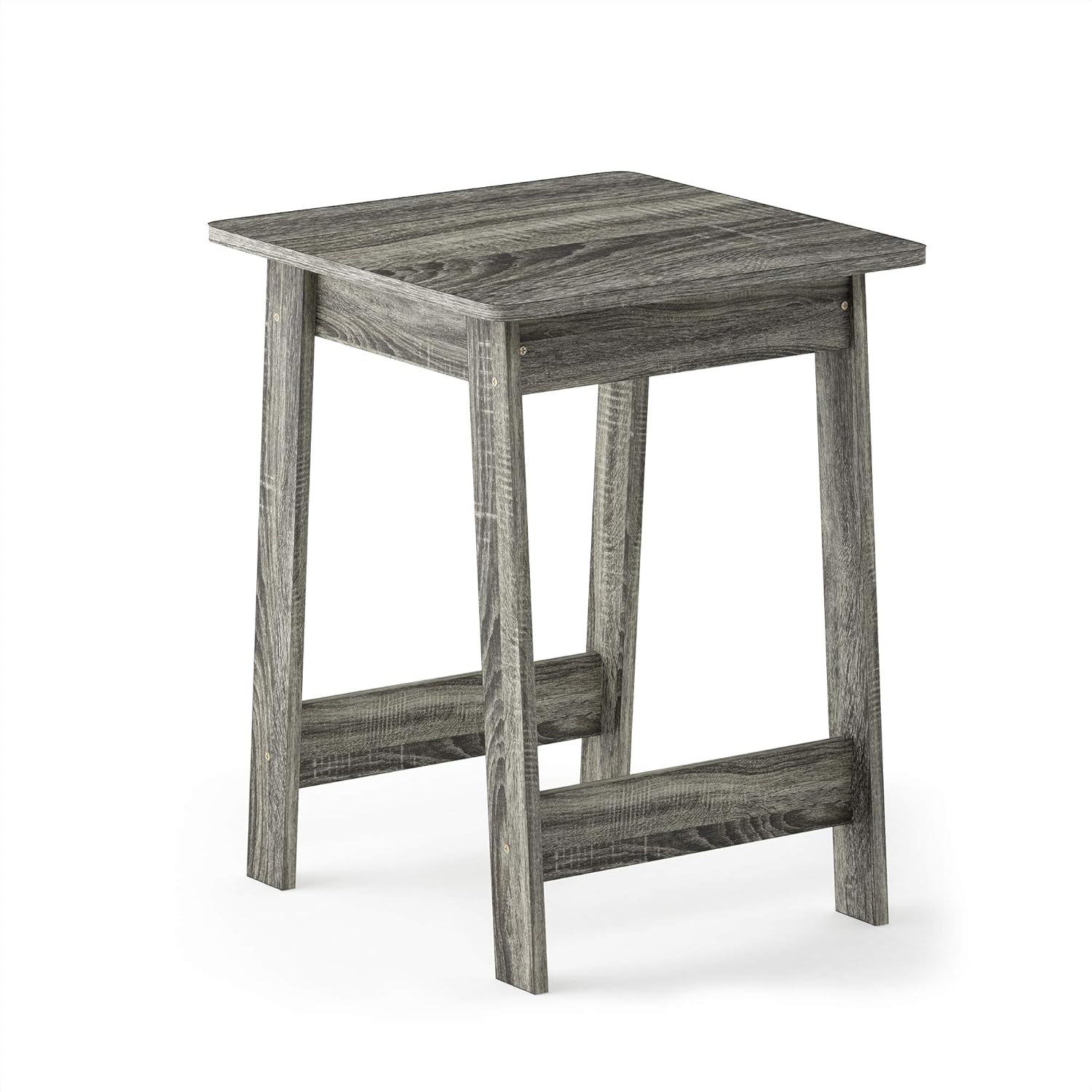 Furinno SIMPLE DESIGN Side Table, 2-Tier Modern End Table with Soft Edges, Open Shelves Night Stand, Bedside Table, for Living Room, Bedroom, French Oak