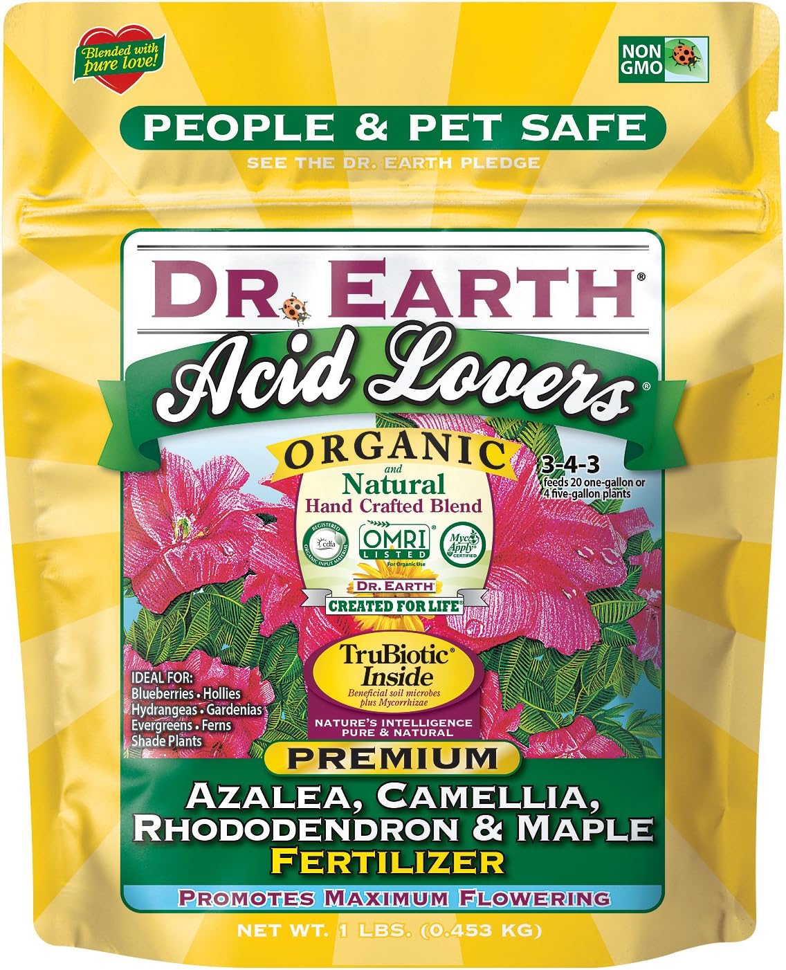 Dr. Earth Organic & Natural MINI Acid Lover Azalea, Camellia, Rhododendron & Maple Fertilizer ( 1 lbs )