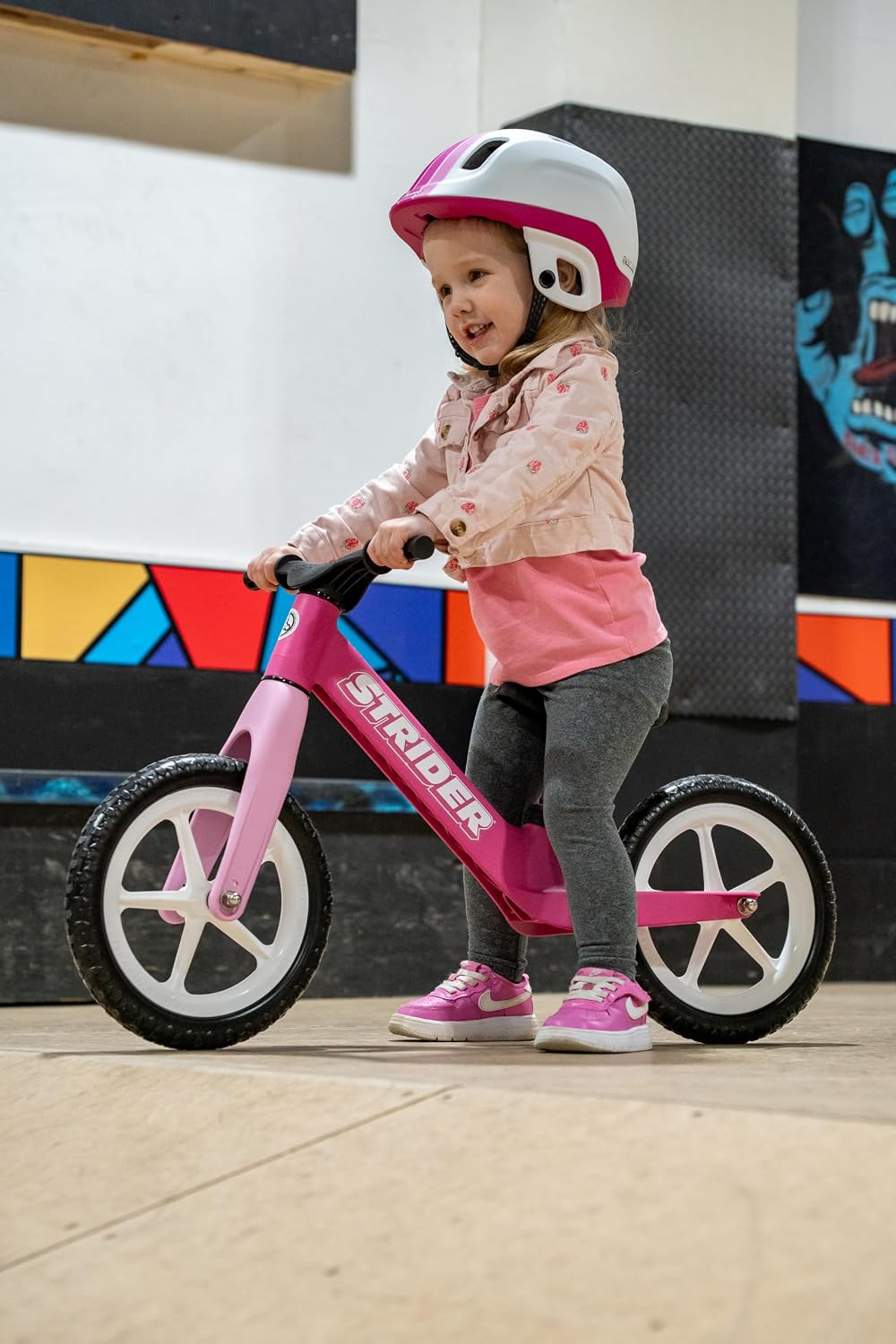 Strider 12 Comp, No Pedal Balance Bike for Kids Ages 1–3 Years | No-Pedal Composite Bike, Adjustable Seat, Lightweight Frame, Easy Assembly, Durable All-Weather Plastic, Never Flat Tires