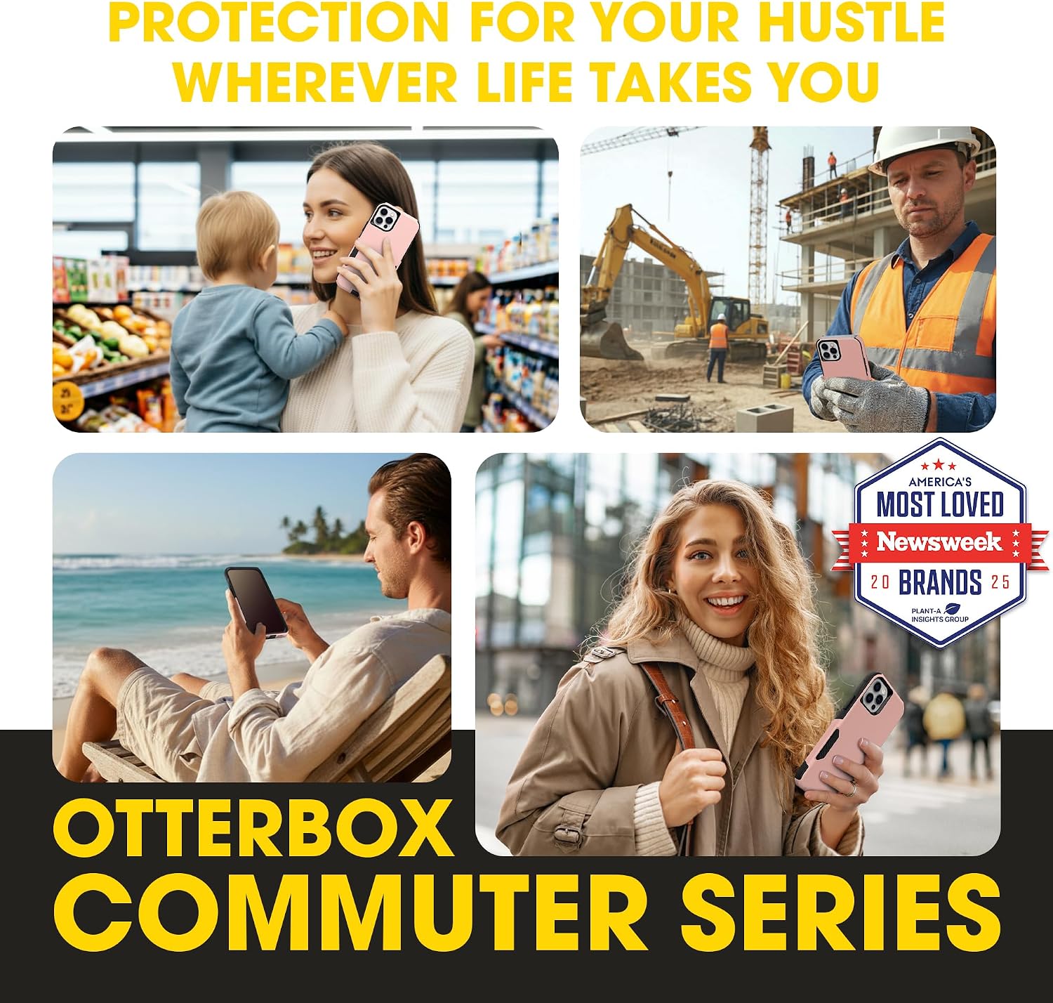 OtterBox iPhone 12 & iPhone 12 Pro Commuter Series Case - Black, Slim & Tough, Pocket-Friendly, with Port Protection