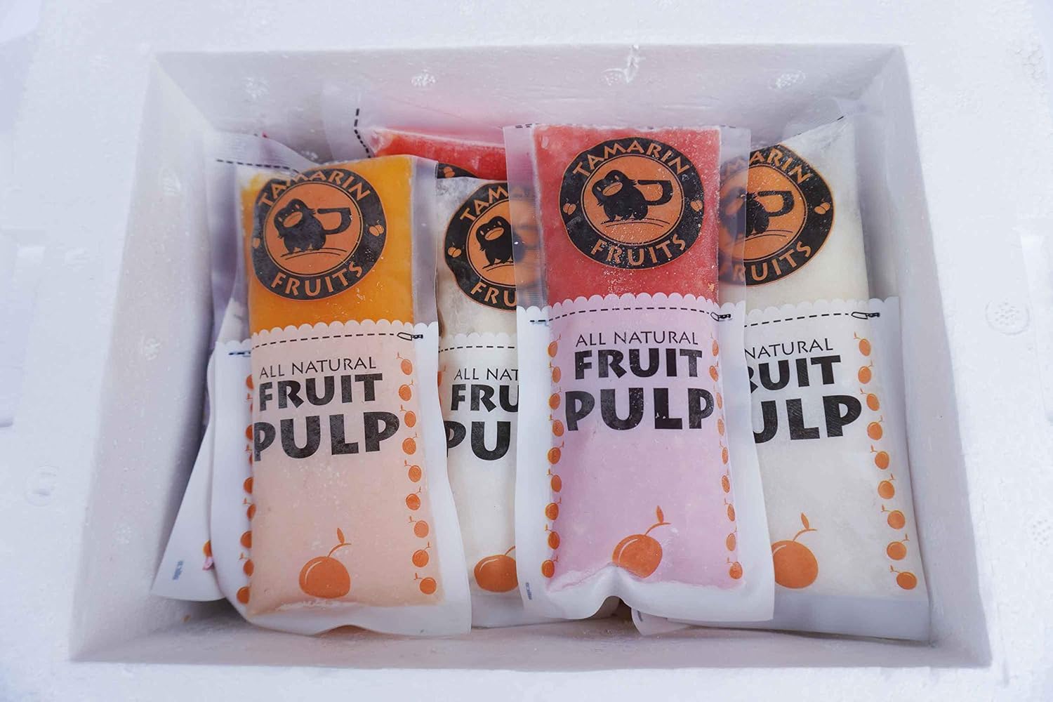 Tamarin Fruits All Natural Frozen Fruit Pulp perfect for Juicing, Cocktails, Smoothies, Desserts, and Baking, No Sugar Added, Gluten Free with No Preservatives, (Yellow Dragon fruit, 4lbs)