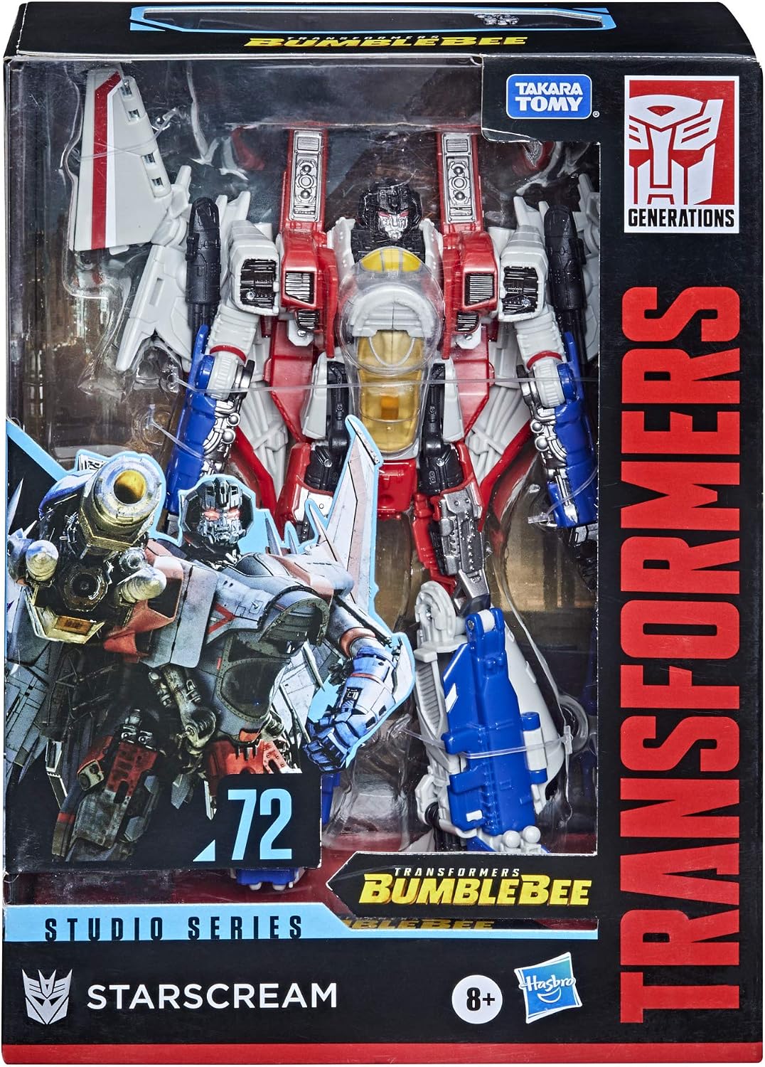 Transformers Toys Studio Series 72 Voyager Class Bumblebee Starscream Action Figure - Ages 8 and Up, 6.5-inch
