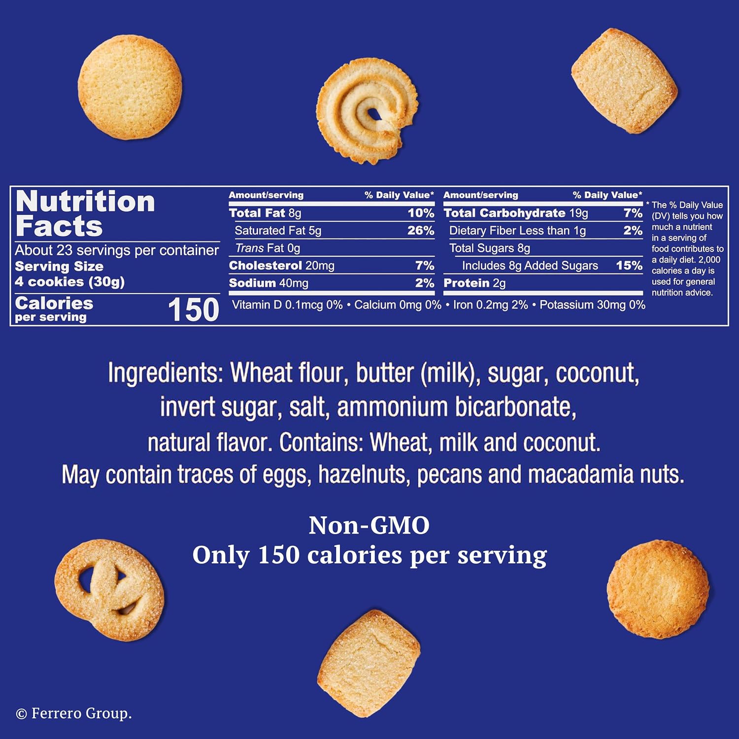 Royal Dansk Butter Cookies, Premium Assorted Cookies Made with Real Butter, Great for Sharing and Hosting, 12 oz