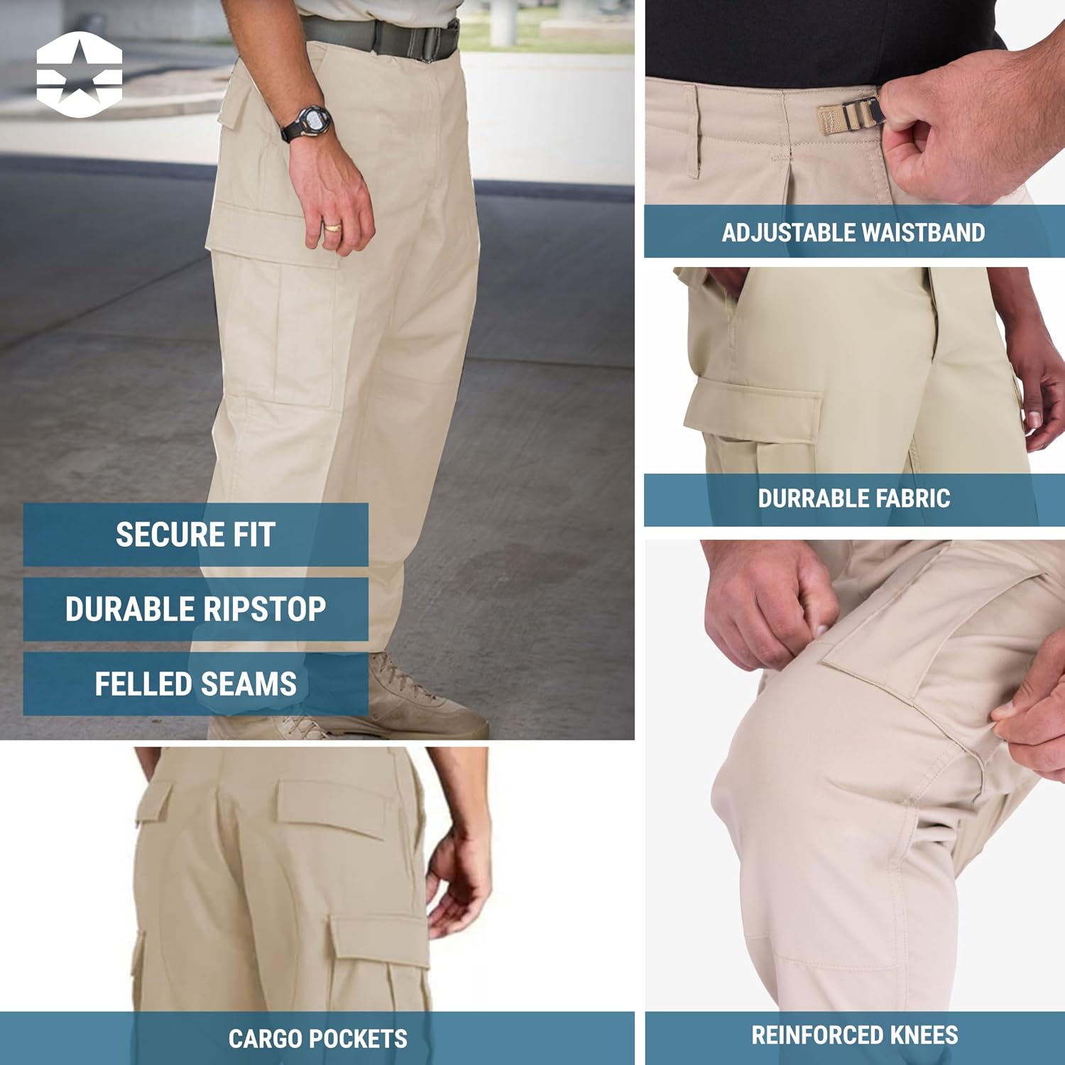 Propper Men's BDU Zipper Fly Battle Rip Cargo Uniform Pants