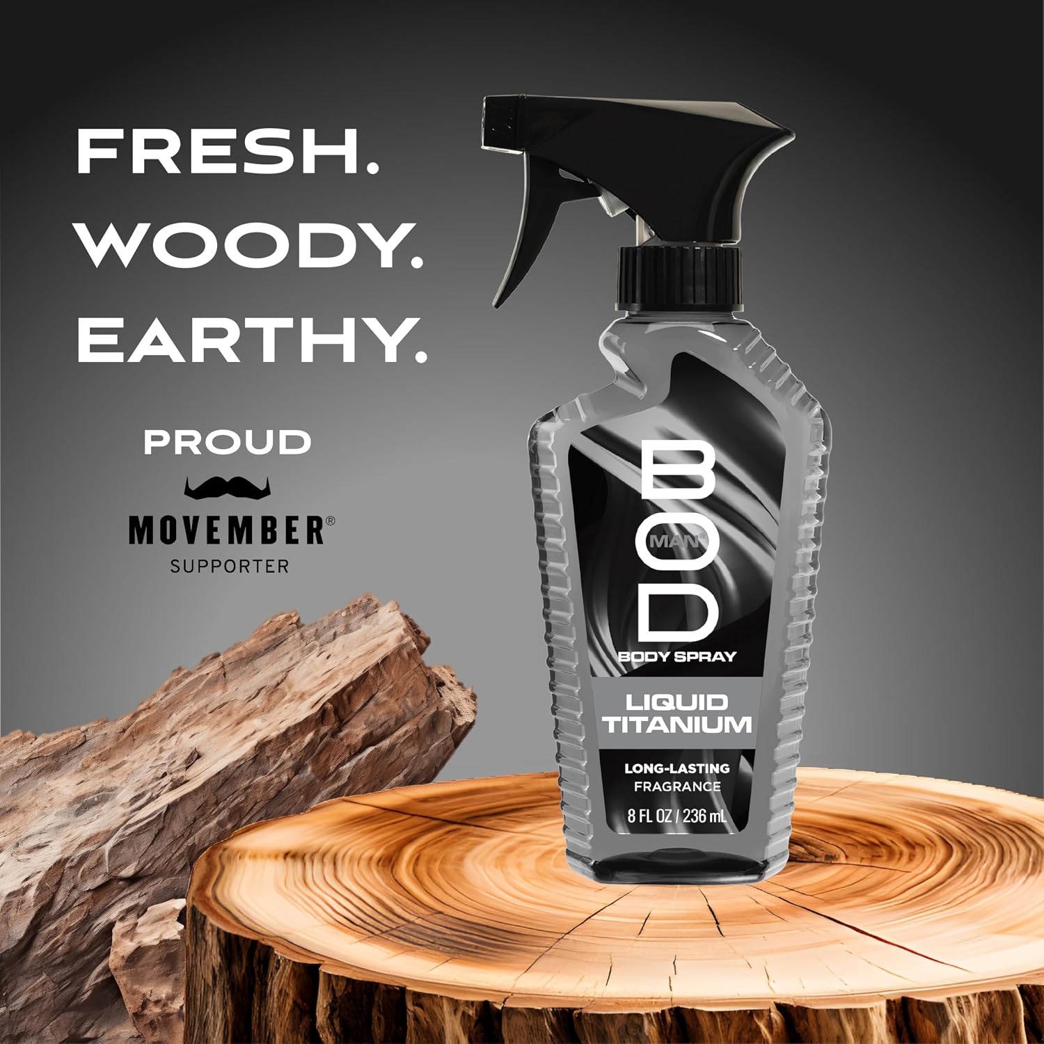 BOD man Fragrance Body Spray, Fresh Blue Musk, 8 fl oz