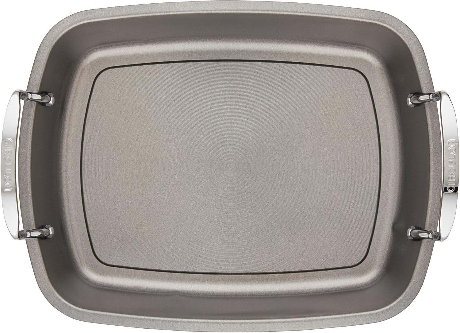Circulon Total Bakeware Nonstick Roaster, Roasting Pan with Rack, 17-Inch x 13-Inch, Gray