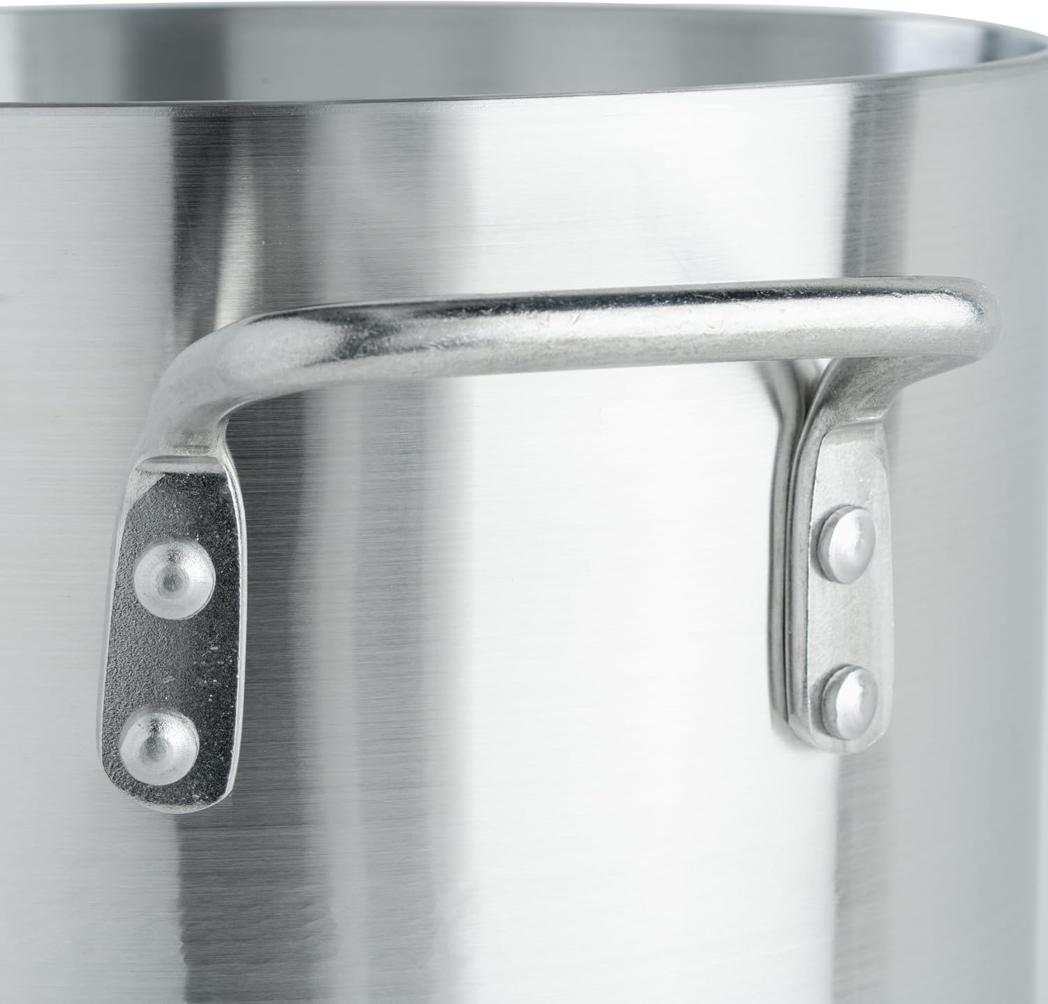 Winco 20 qt Aluminum Heavy-Duty Stock Pot | Thick walls, Riveted handles, Wide base, Great for Stocks, Soups, Pasta and Batch Cooking